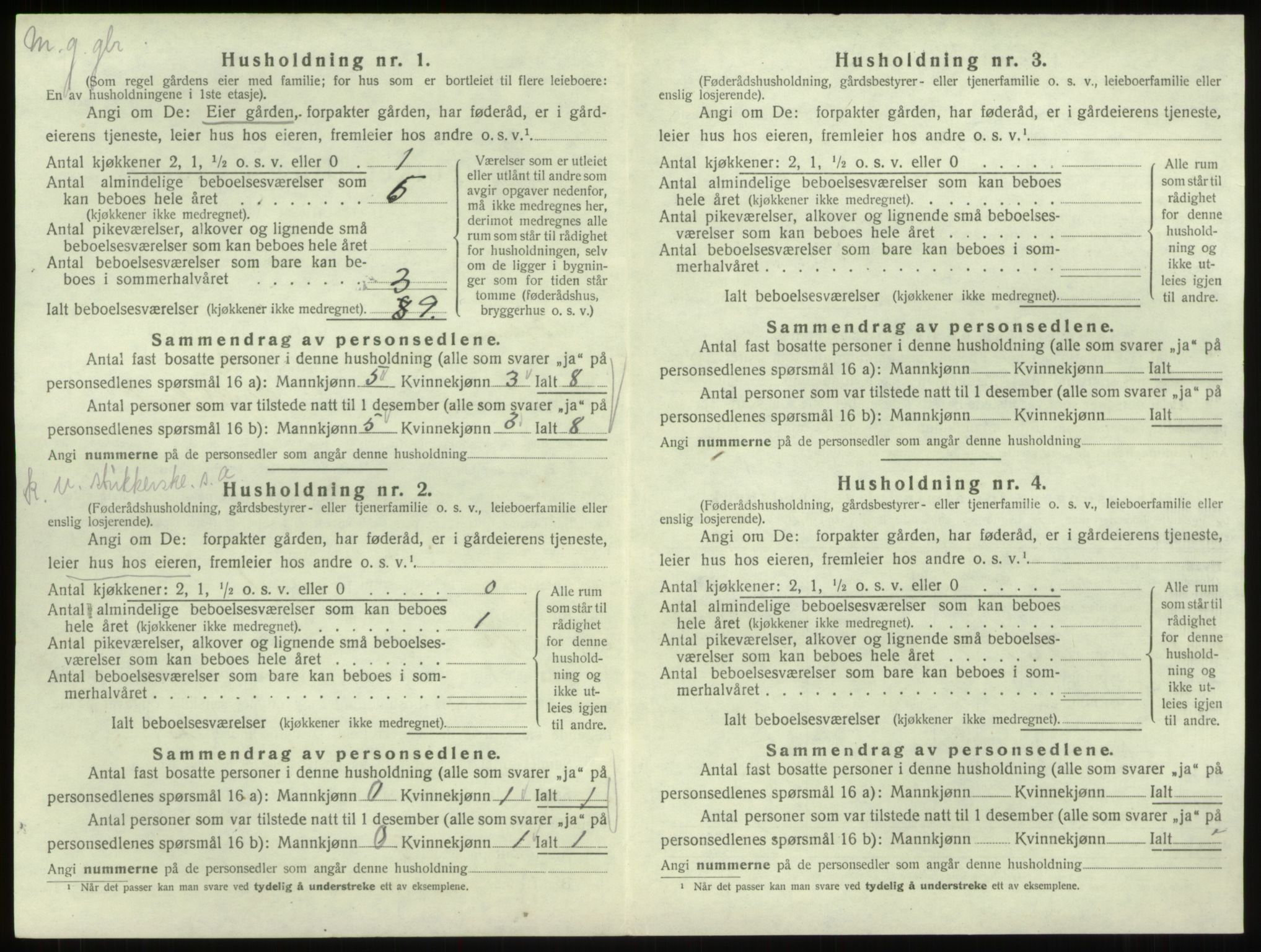 SAB, 1920 census for Breim, 1920, p. 622