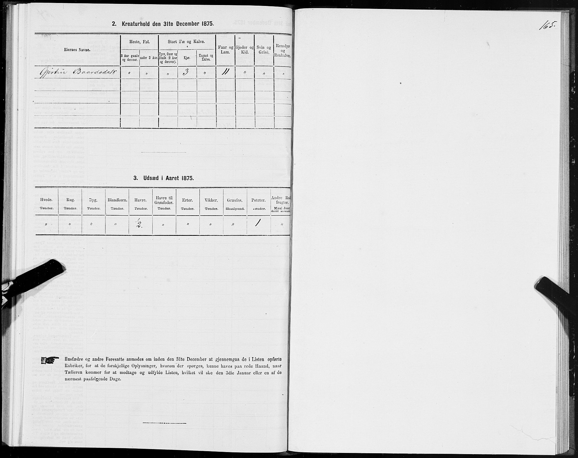 SAT, 1875 census for 1543P Nesset, 1875, p. 2165