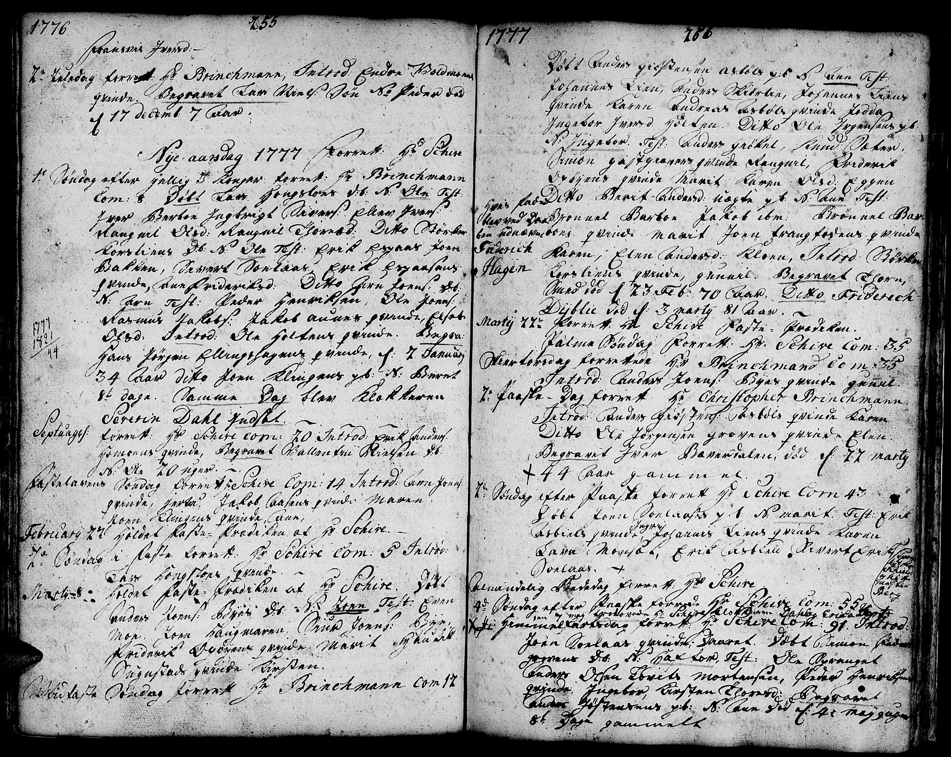Ministerialprotokoller, klokkerbøker og fødselsregistre - Sør-Trøndelag, SAT/A-1456/671/L0840: Parish register (official) no. 671A02, 1756-1794, p. 255-256