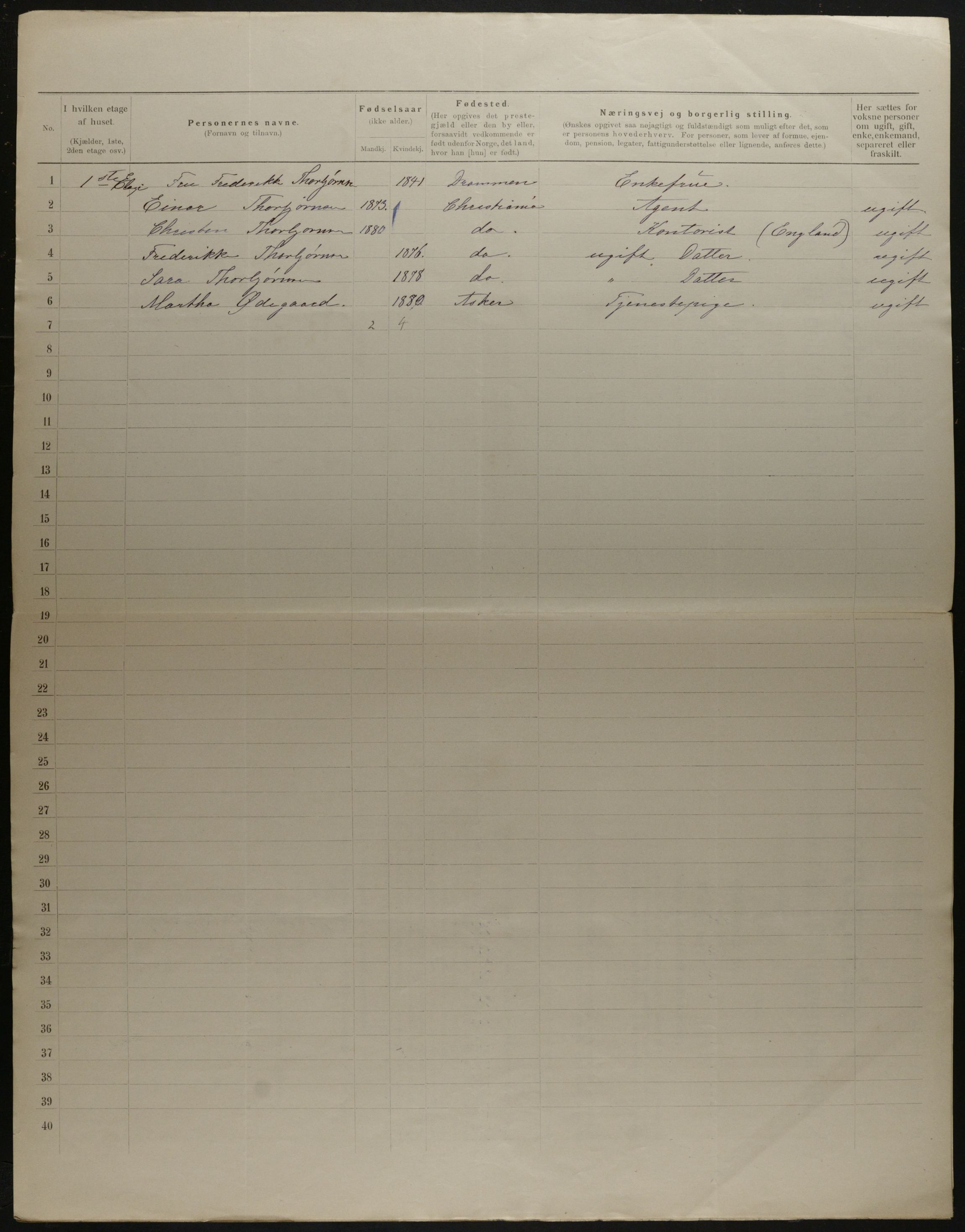 OBA, Municipal Census 1901 for Kristiania, 1901, p. 18982