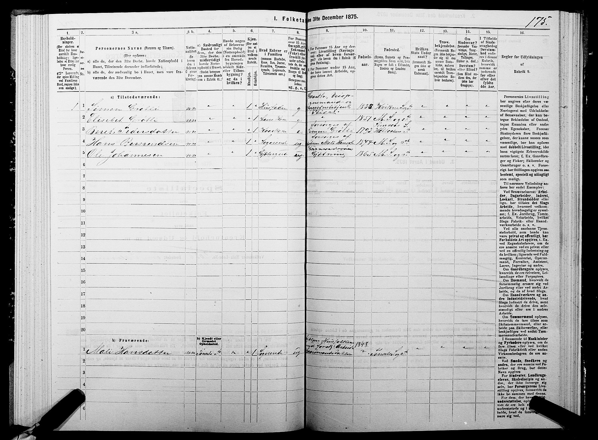 SATØ, 1875 census for 1924P Målselv, 1875, p. 3175