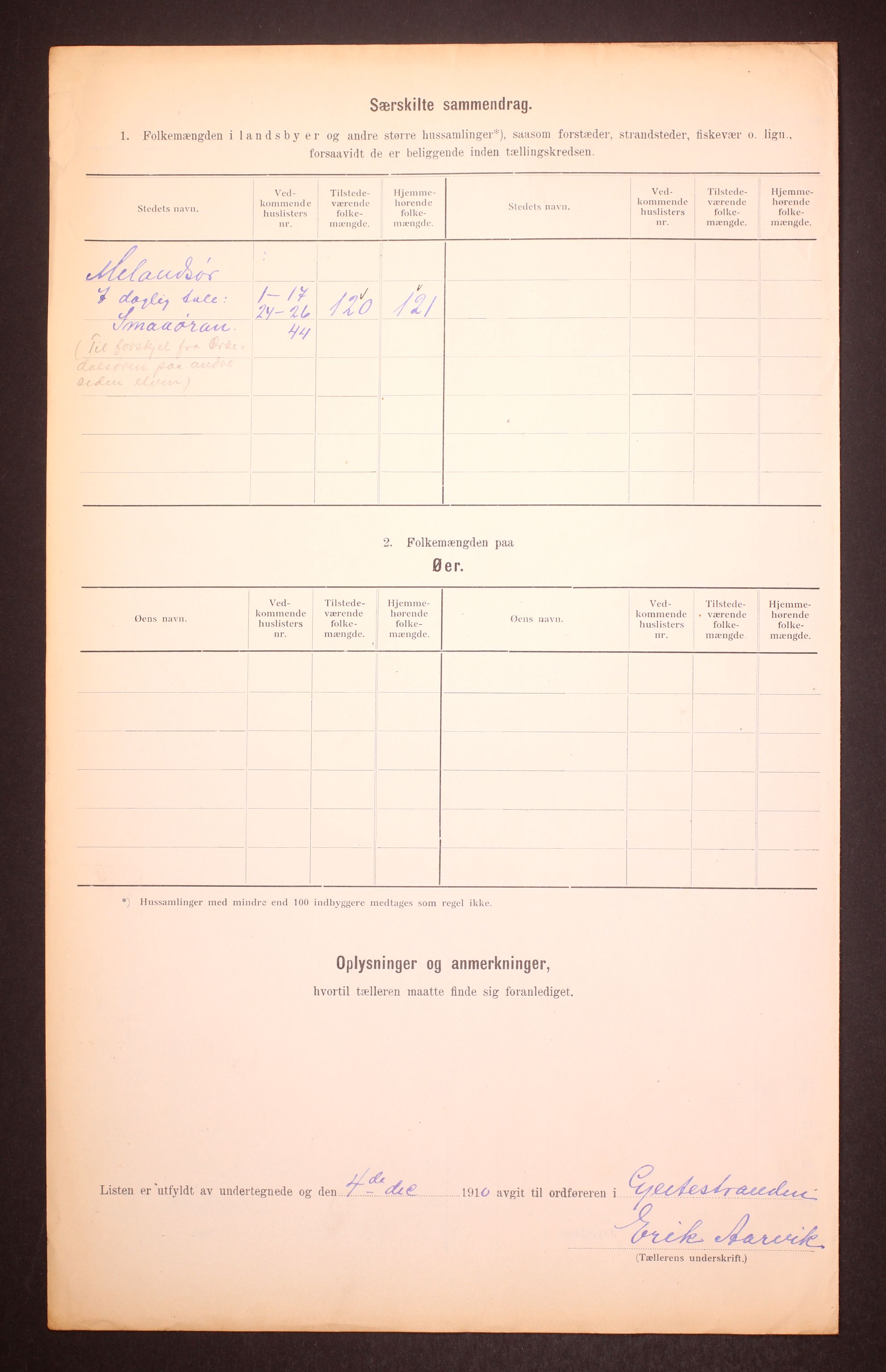 RA, 1910 census for Geitastrand, 1910, p. 6