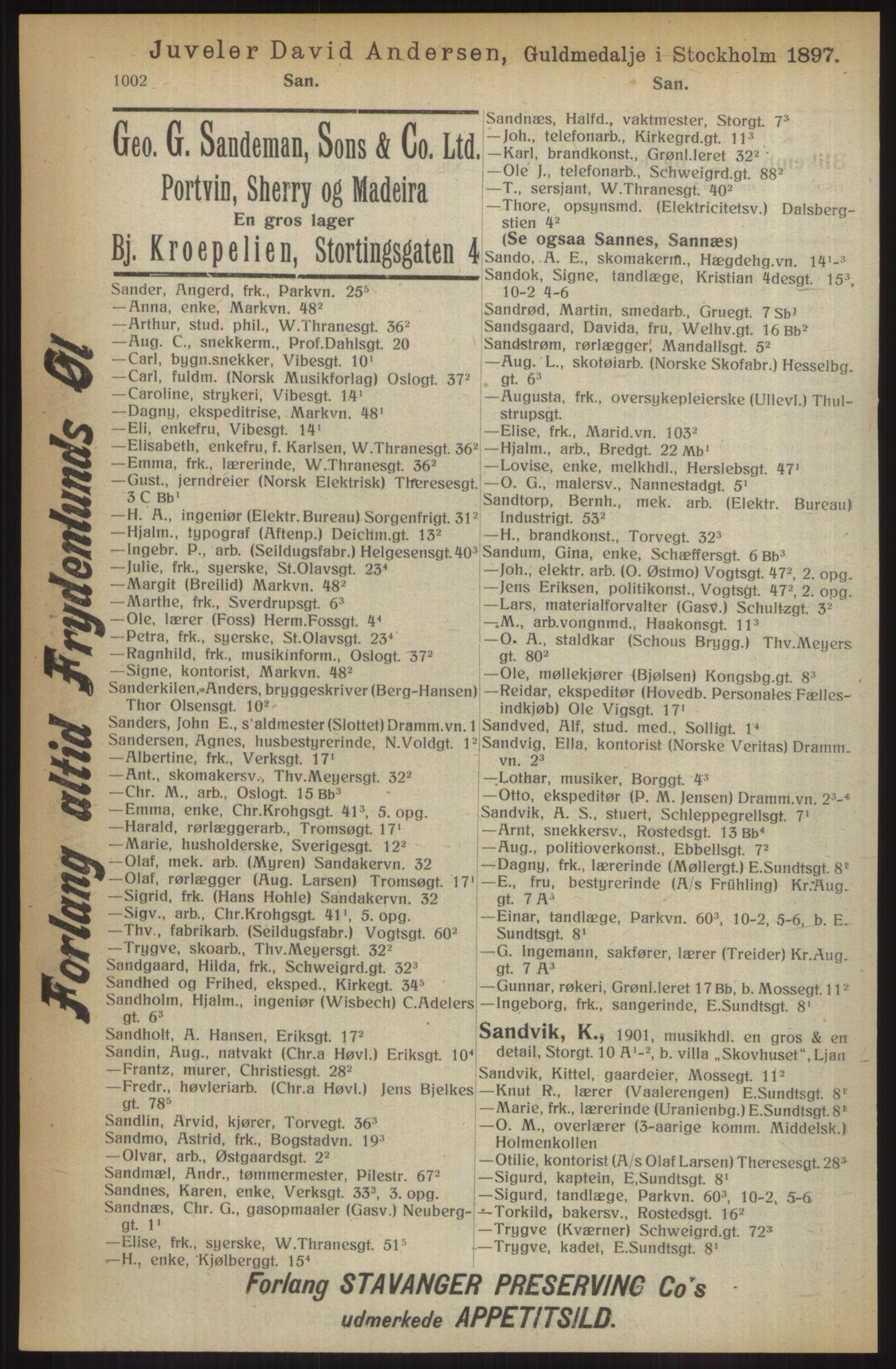 Kristiania/Oslo adressebok, PUBL/-, 1914, p. 1002