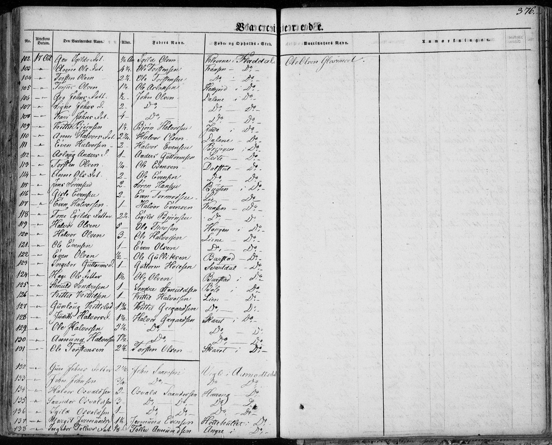 Seljord kirkebøker, AV/SAKO-A-20/F/Fa/L0011: Parish register (official) no. I 11, 1831-1849, p. 376