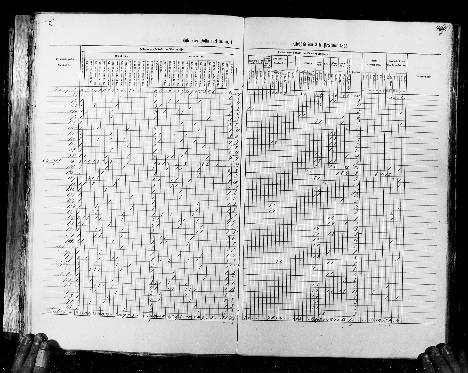 RA, Census 1855, vol. 7: Fredrikshald-Kragerø, 1855, p. 469