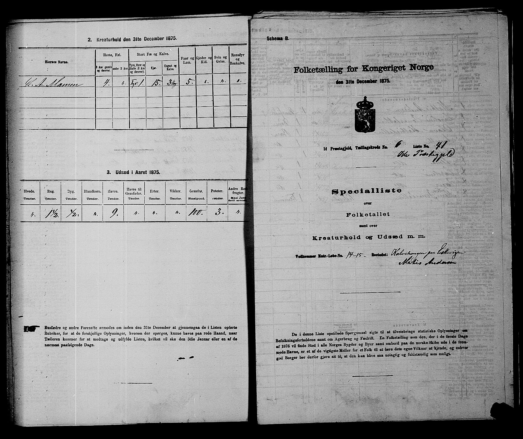 RA, 1875 census for 0117P Idd, 1875, p. 1114