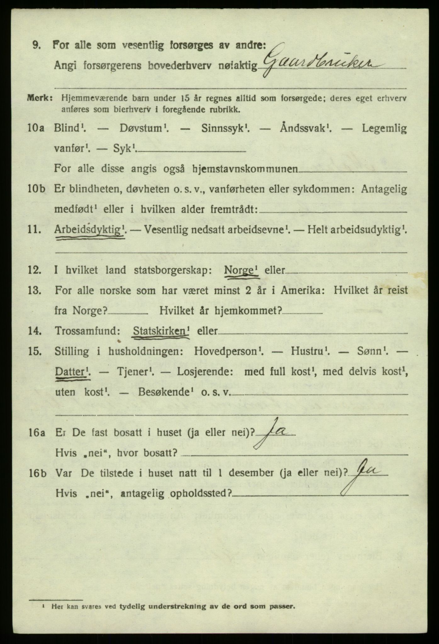 SAB, 1920 census for Modalen, 1920, p. 1461