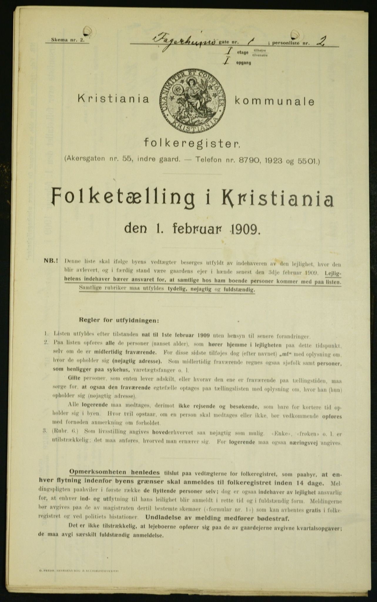 OBA, Municipal Census 1909 for Kristiania, 1909, p. 20804