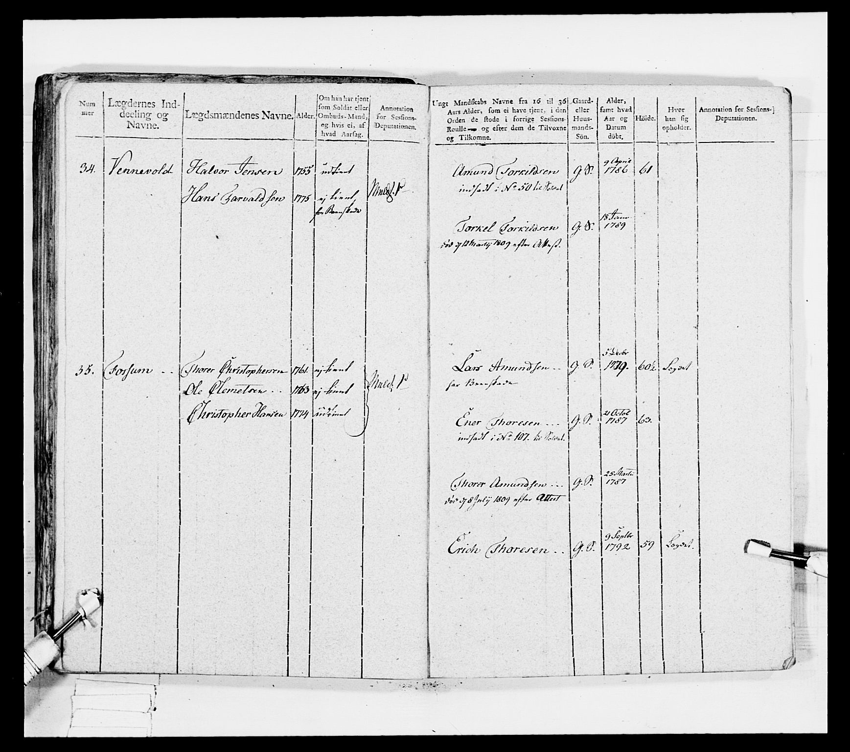 Generalitets- og kommissariatskollegiet, Det kongelige norske kommissariatskollegium, AV/RA-EA-5420/E/Eh/L0034: Nordafjelske gevorbne infanteriregiment, 1810, p. 347