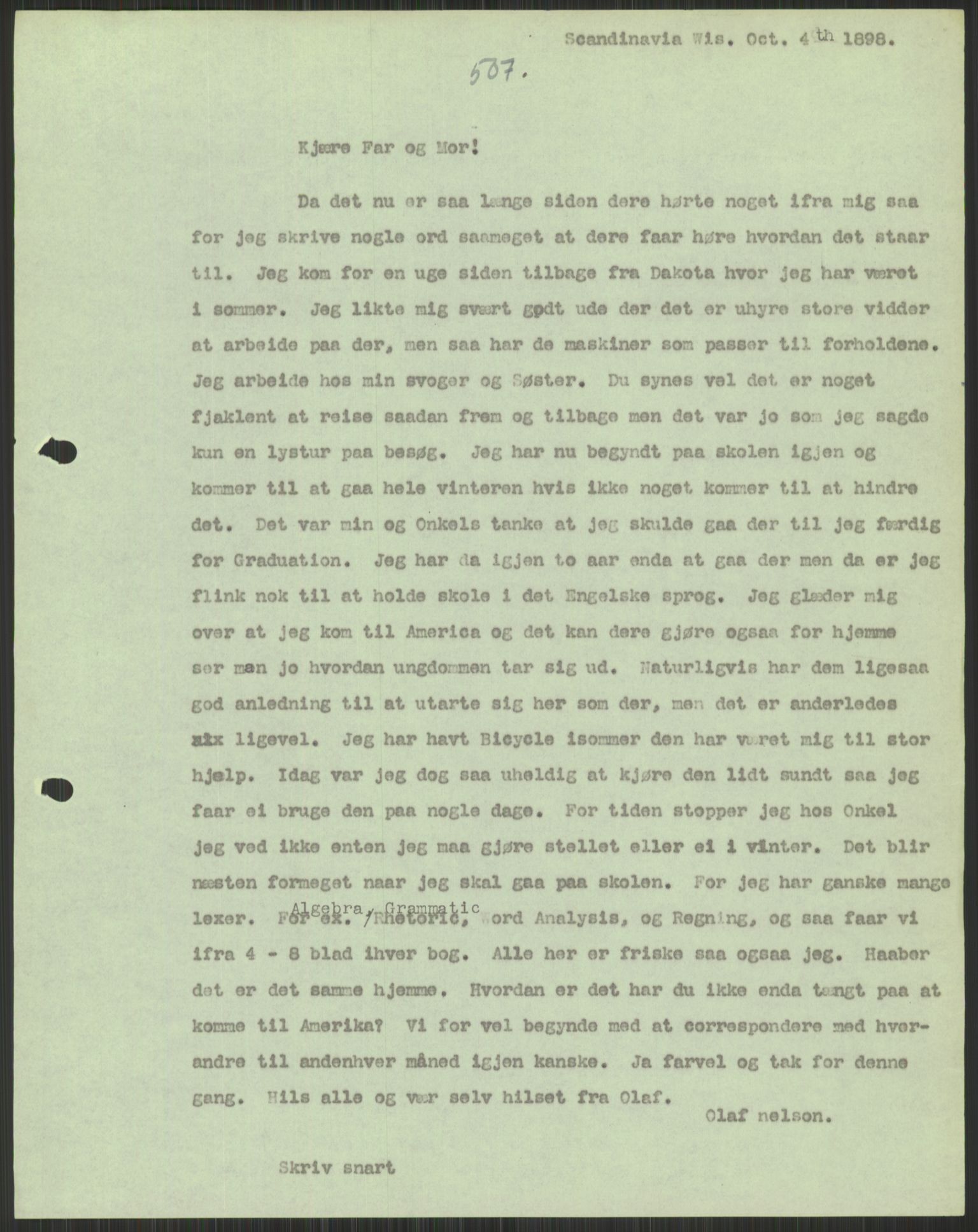 Samlinger til kildeutgivelse, Amerikabrevene, AV/RA-EA-4057/F/L0037: Arne Odd Johnsens amerikabrevsamling I, 1855-1900, p. 1131