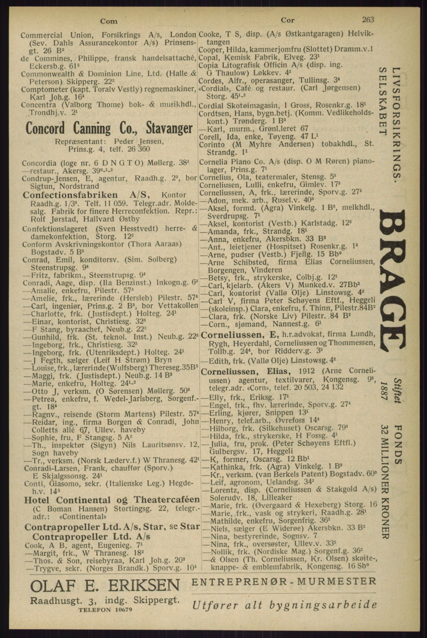 Kristiania/Oslo adressebok, PUBL/-, 1929, p. 263