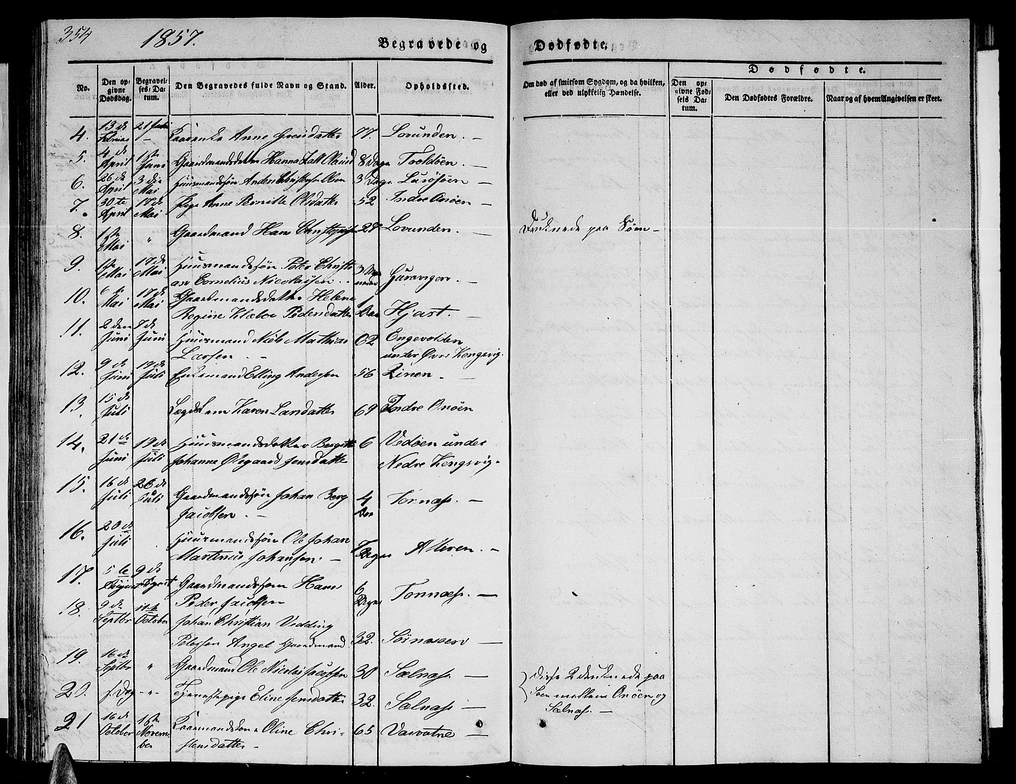 Ministerialprotokoller, klokkerbøker og fødselsregistre - Nordland, AV/SAT-A-1459/839/L0572: Parish register (copy) no. 839C02, 1841-1873, p. 354