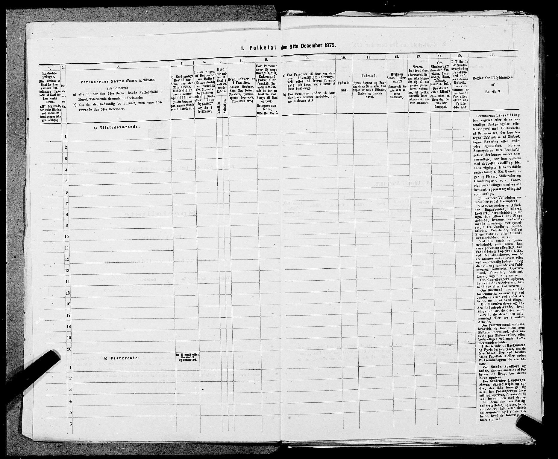 SAST, 1875 census for 1116L Eigersund/Eigersund og Ogna, 1875, p. 532