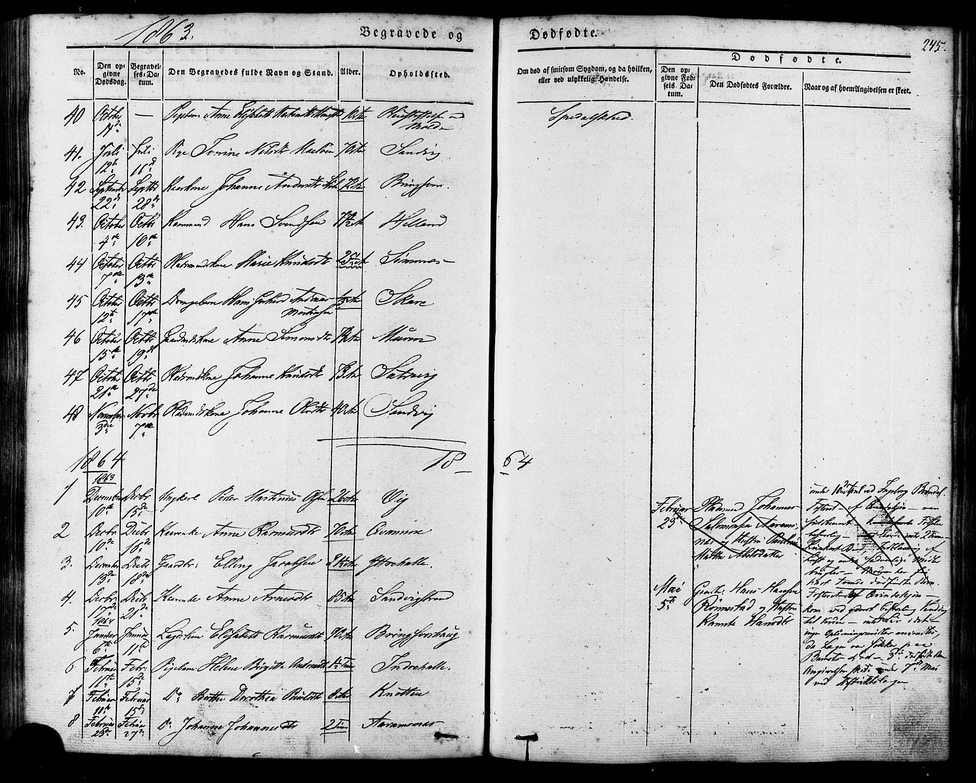 Ministerialprotokoller, klokkerbøker og fødselsregistre - Møre og Romsdal, AV/SAT-A-1454/503/L0034: Parish register (official) no. 503A02, 1841-1884, p. 245