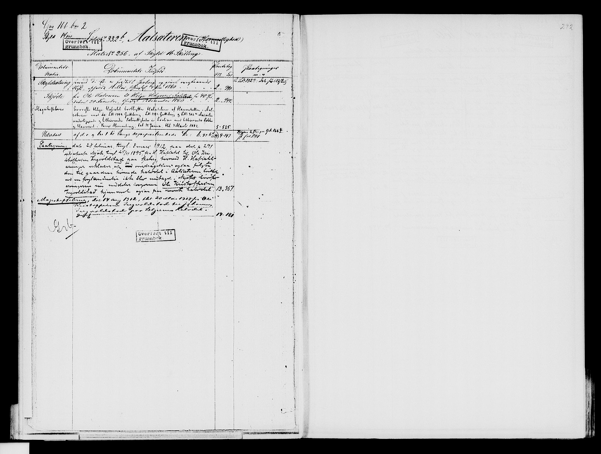 Nord-Hedmark sorenskriveri, SAH/TING-012/H/Ha/Had/Hade/L0001B: Mortgage register no. 4.1b, 1871-1940, p. 292