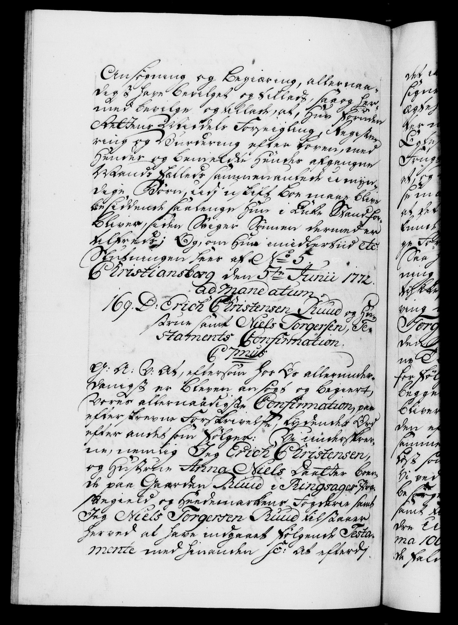 Danske Kanselli 1572-1799, AV/RA-EA-3023/F/Fc/Fca/Fcaa/L0045: Norske registre "Norske eller 3. dept.s åpne brev, 1771-1773, p. 323b