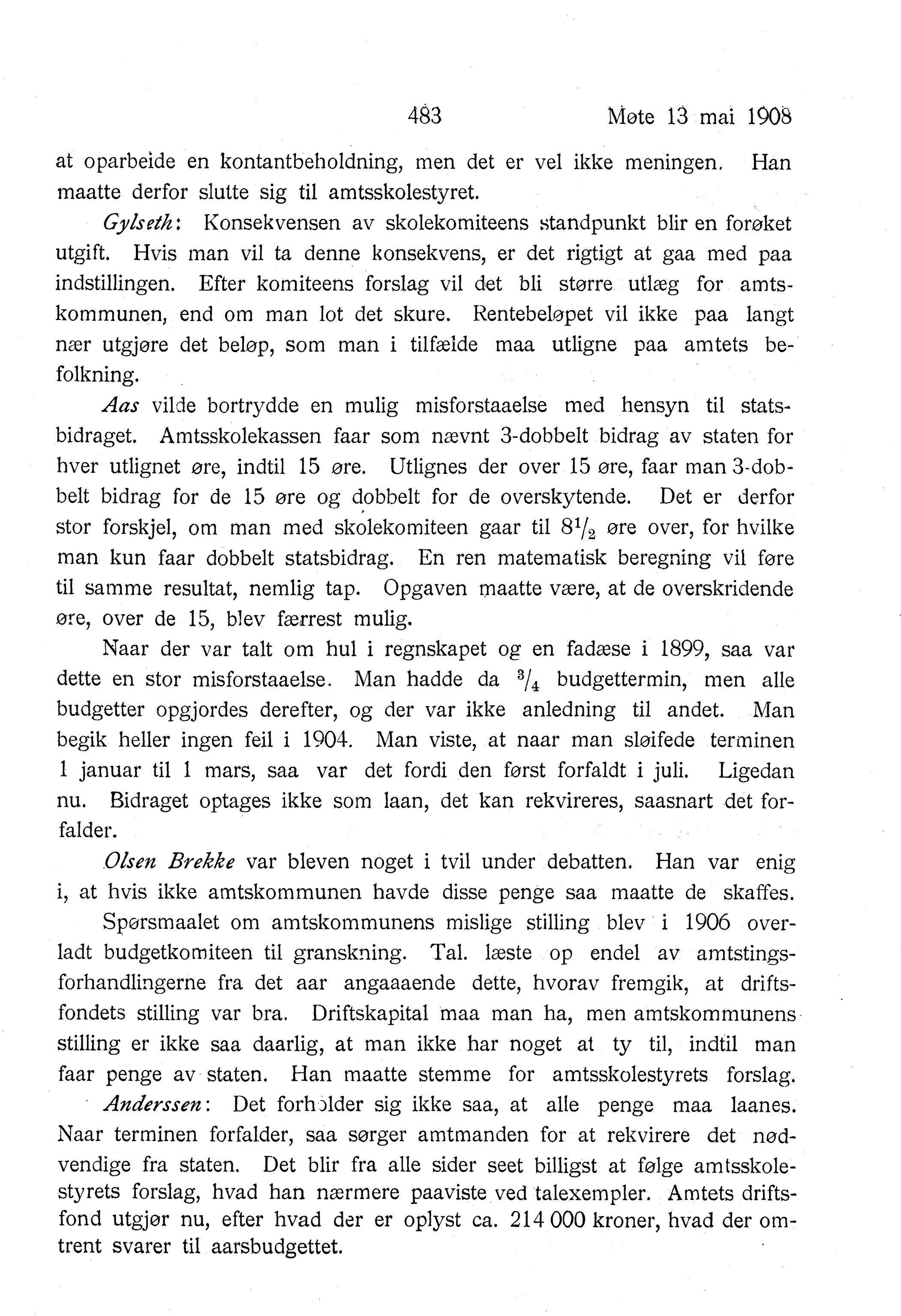 Nordland Fylkeskommune. Fylkestinget, AIN/NFK-17/176/A/Ac/L0031: Fylkestingsforhandlinger 1908, 1908