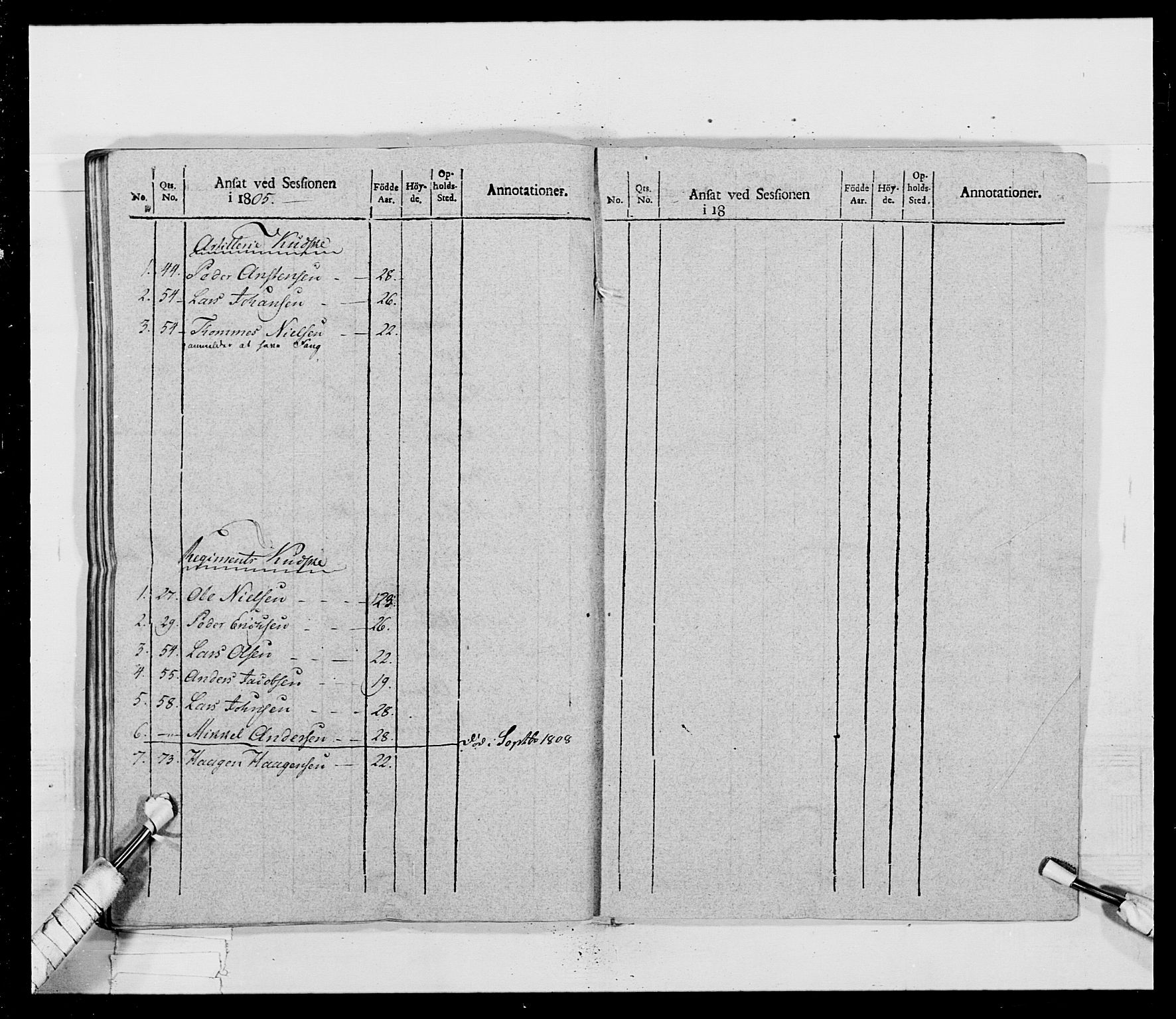 Generalitets- og kommissariatskollegiet, Det kongelige norske kommissariatskollegium, AV/RA-EA-5420/E/Eh/L0017: Opplandske dragonregiment, 1802-1805, p. 438