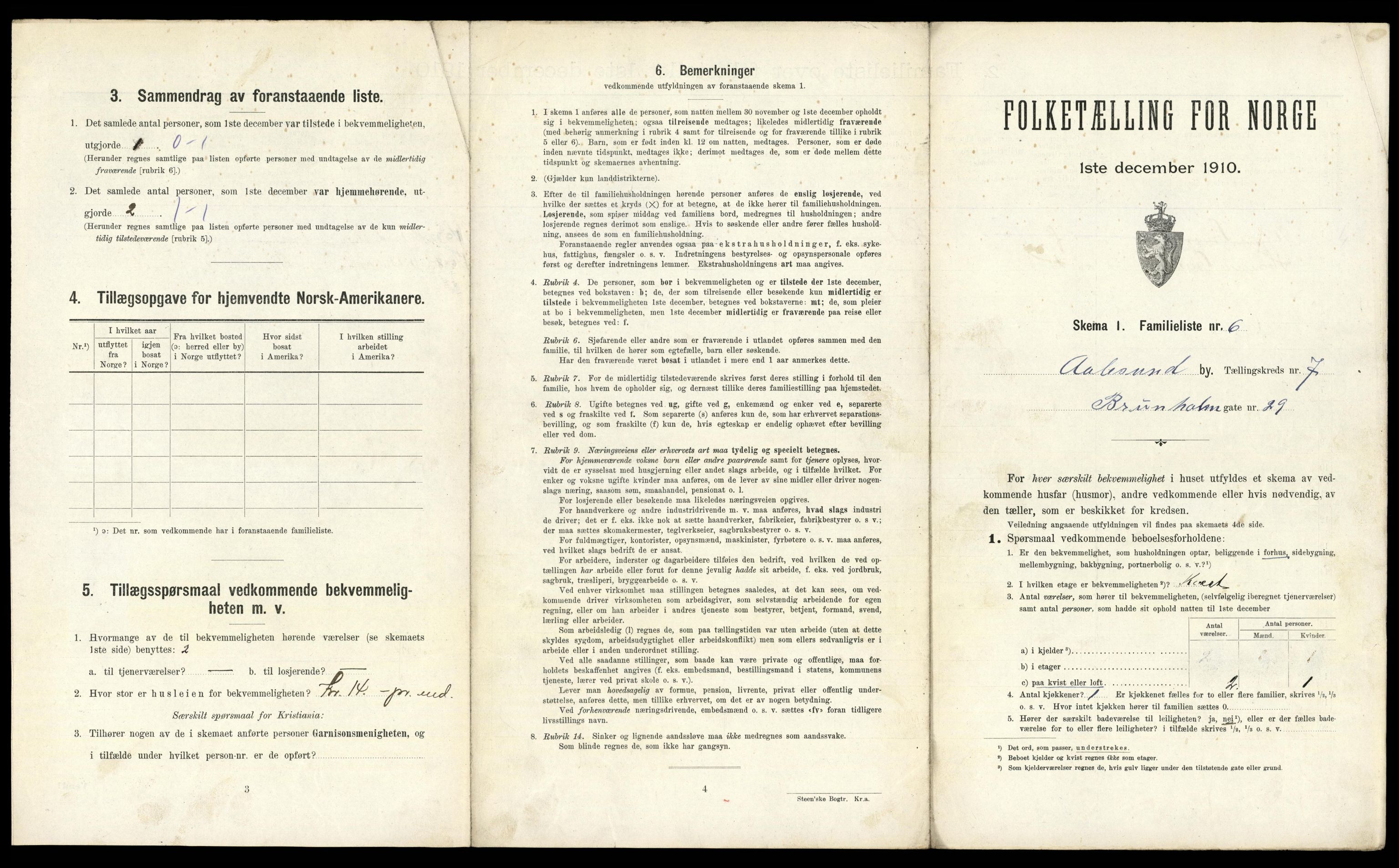 RA, 1910 census for Ålesund, 1910, p. 3051