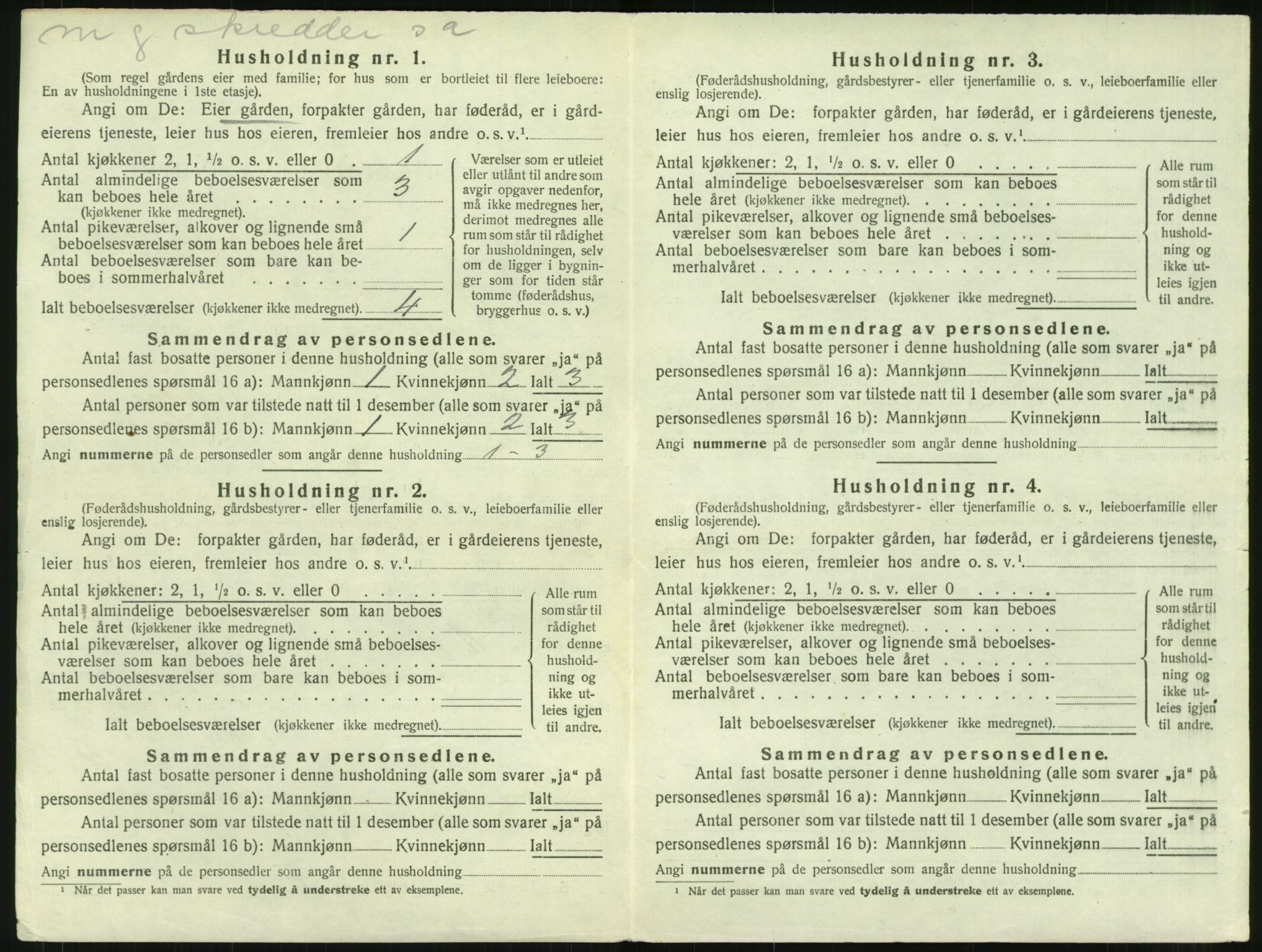 SAT, 1920 census for Bremsnes, 1920, p. 1078