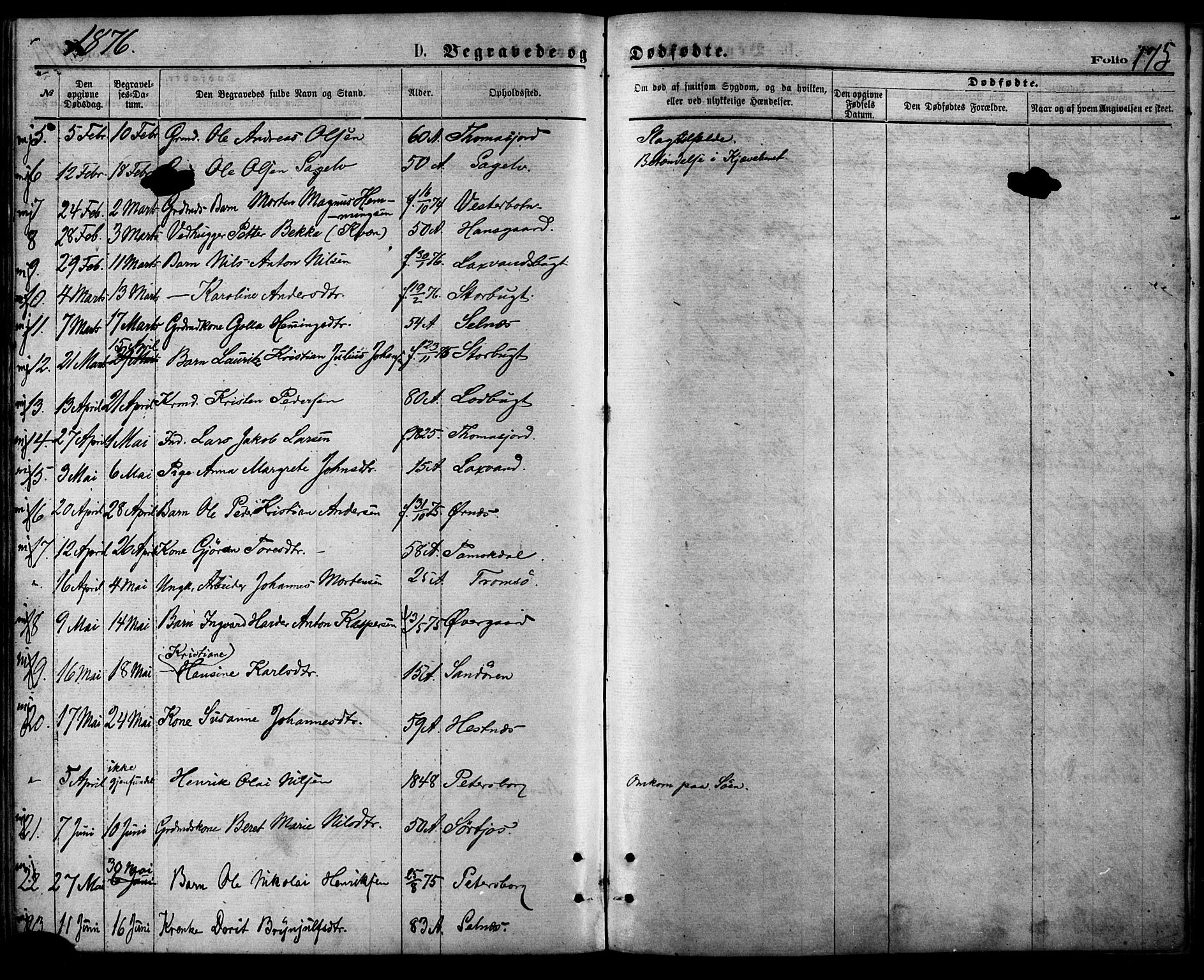 Balsfjord sokneprestembete, SATØ/S-1303/G/Ga/L0004kirke: Parish register (official) no. 4, 1871-1883, p. 175