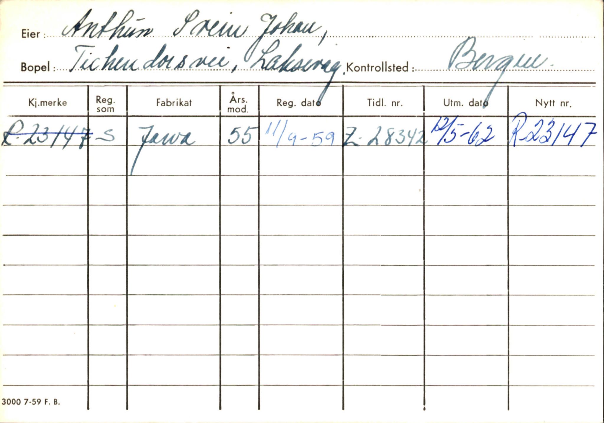 Statens vegvesen, Hordaland vegkontor, AV/SAB-A-5201/2/Ha/L0002: R-eierkort A, 1920-1971, p. 599