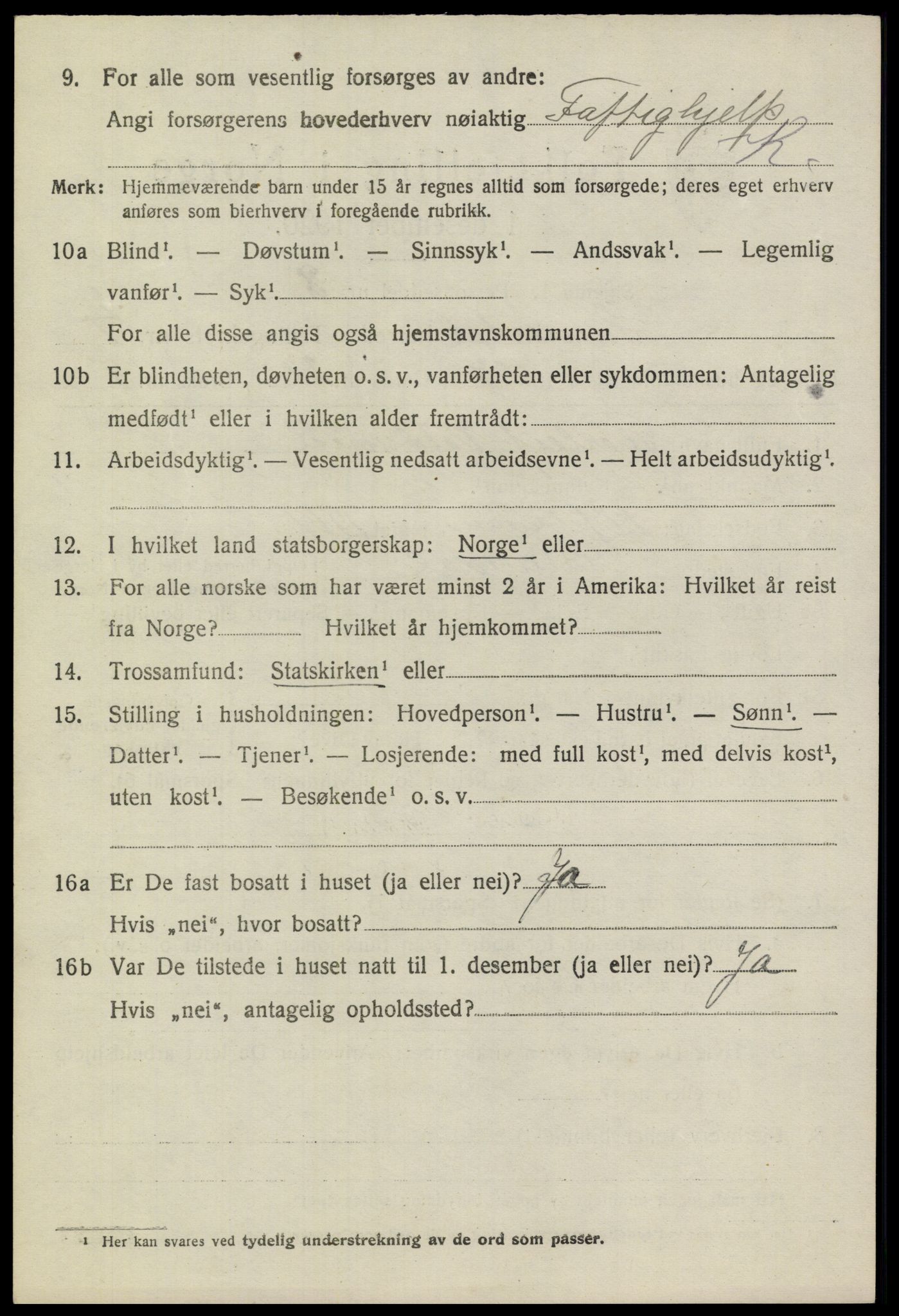 SAKO, 1920 census for Sannidal, 1920, p. 4062