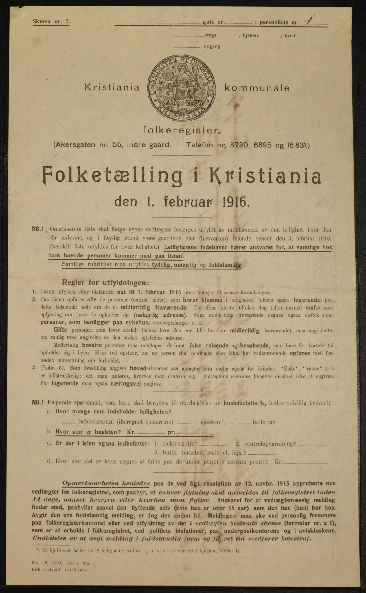 OBA, Municipal Census 1916 for Kristiania, 1916, p. 117098