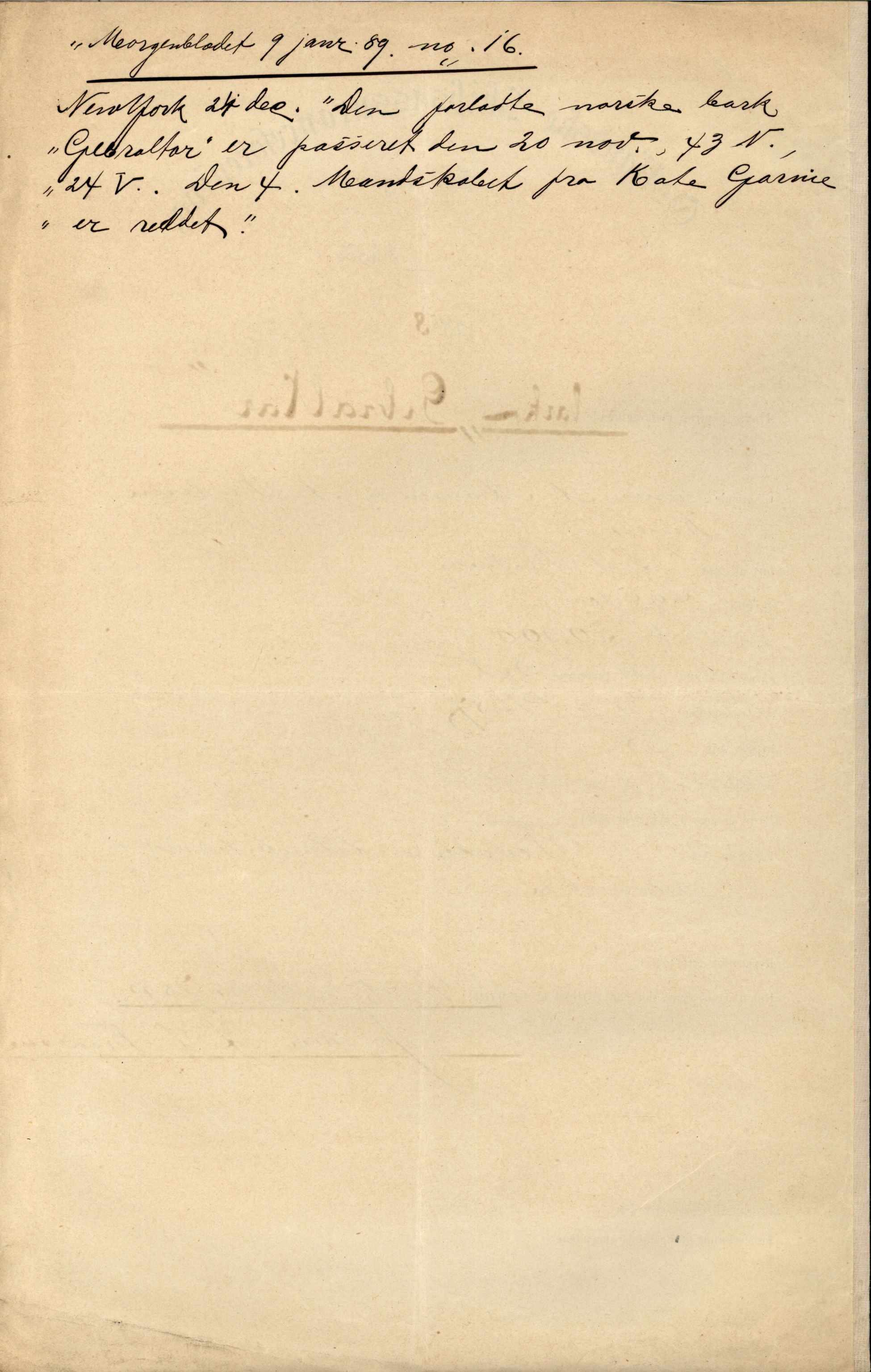 Pa 63 - Østlandske skibsassuranceforening, VEMU/A-1079/G/Ga/L0022/0005: Havaridokumenter / Gjendin, Gibraltar, Granen, 1888, p. 14