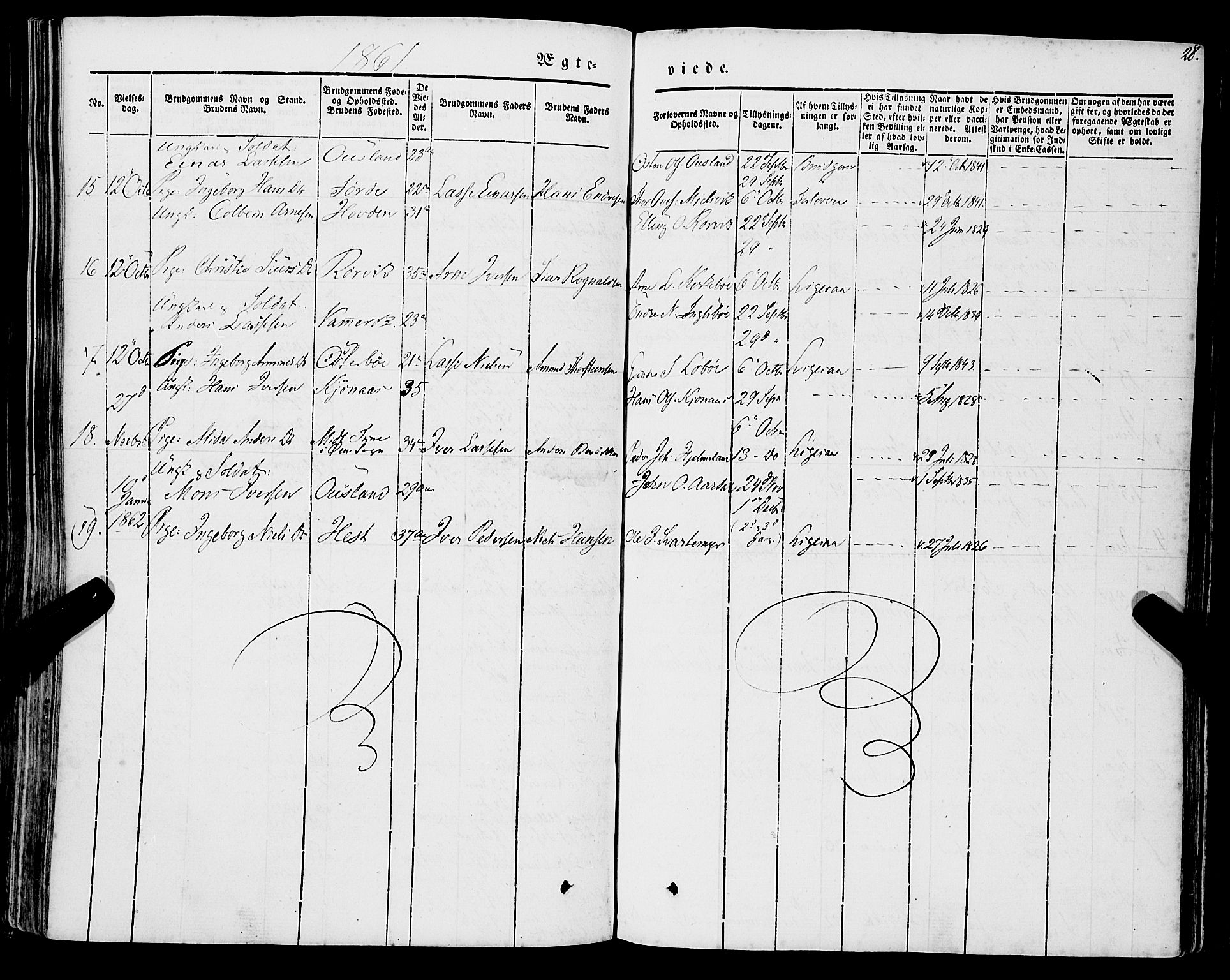 Lavik sokneprestembete, AV/SAB-A-80901: Parish register (official) no. A 3, 1843-1863, p. 28