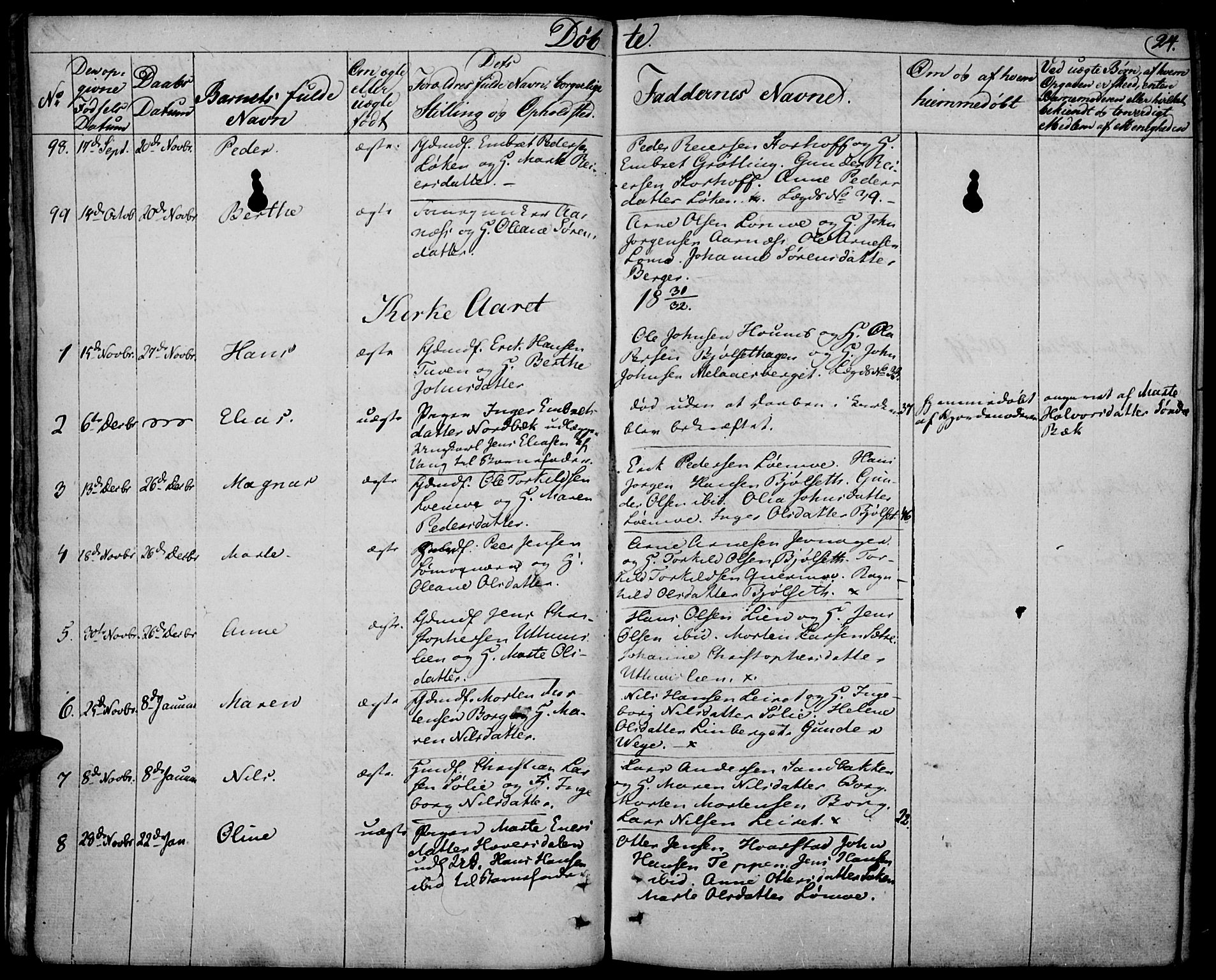 Elverum prestekontor, AV/SAH-PREST-044/H/Ha/Haa/L0008: Parish register (official) no. 8, 1830-1842, p. 24