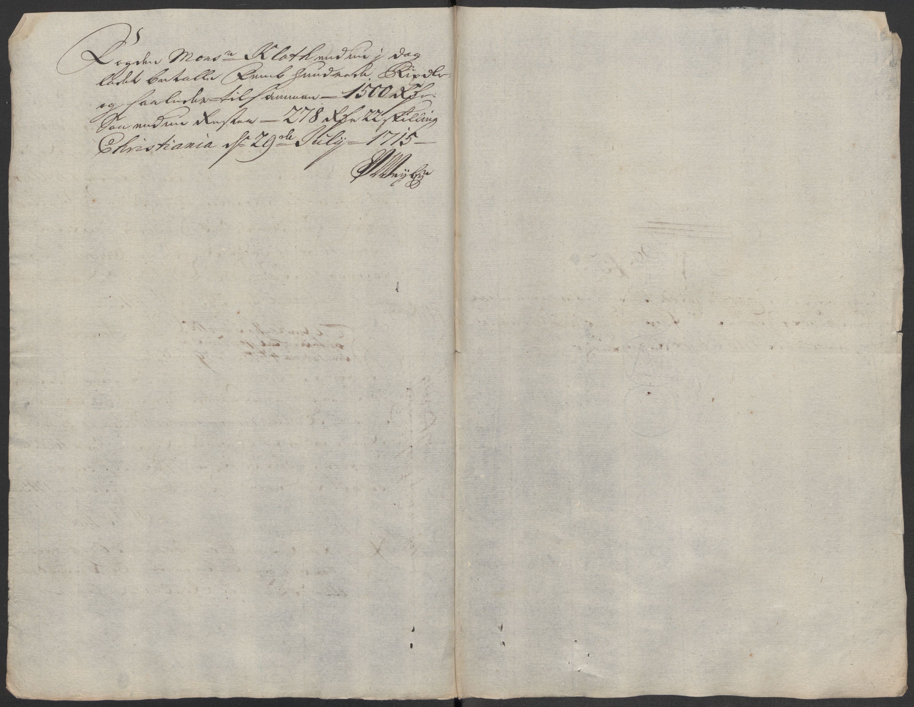 Rentekammeret inntil 1814, Reviderte regnskaper, Fogderegnskap, AV/RA-EA-4092/R24/L1591: Fogderegnskap Numedal og Sandsvær, 1715, p. 365