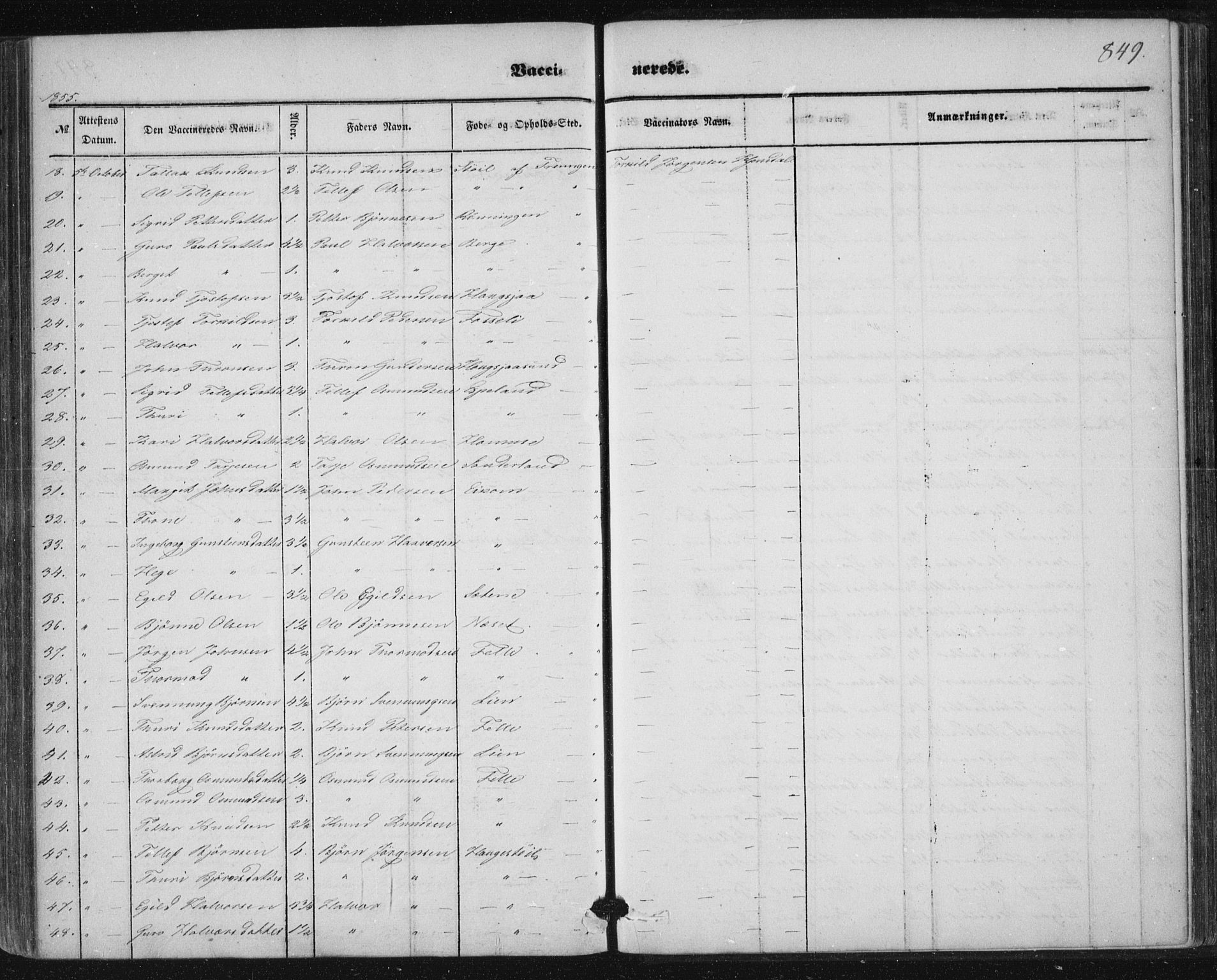 Nissedal kirkebøker, SAKO/A-288/F/Fa/L0003: Parish register (official) no. I 3, 1846-1870, p. 848-849