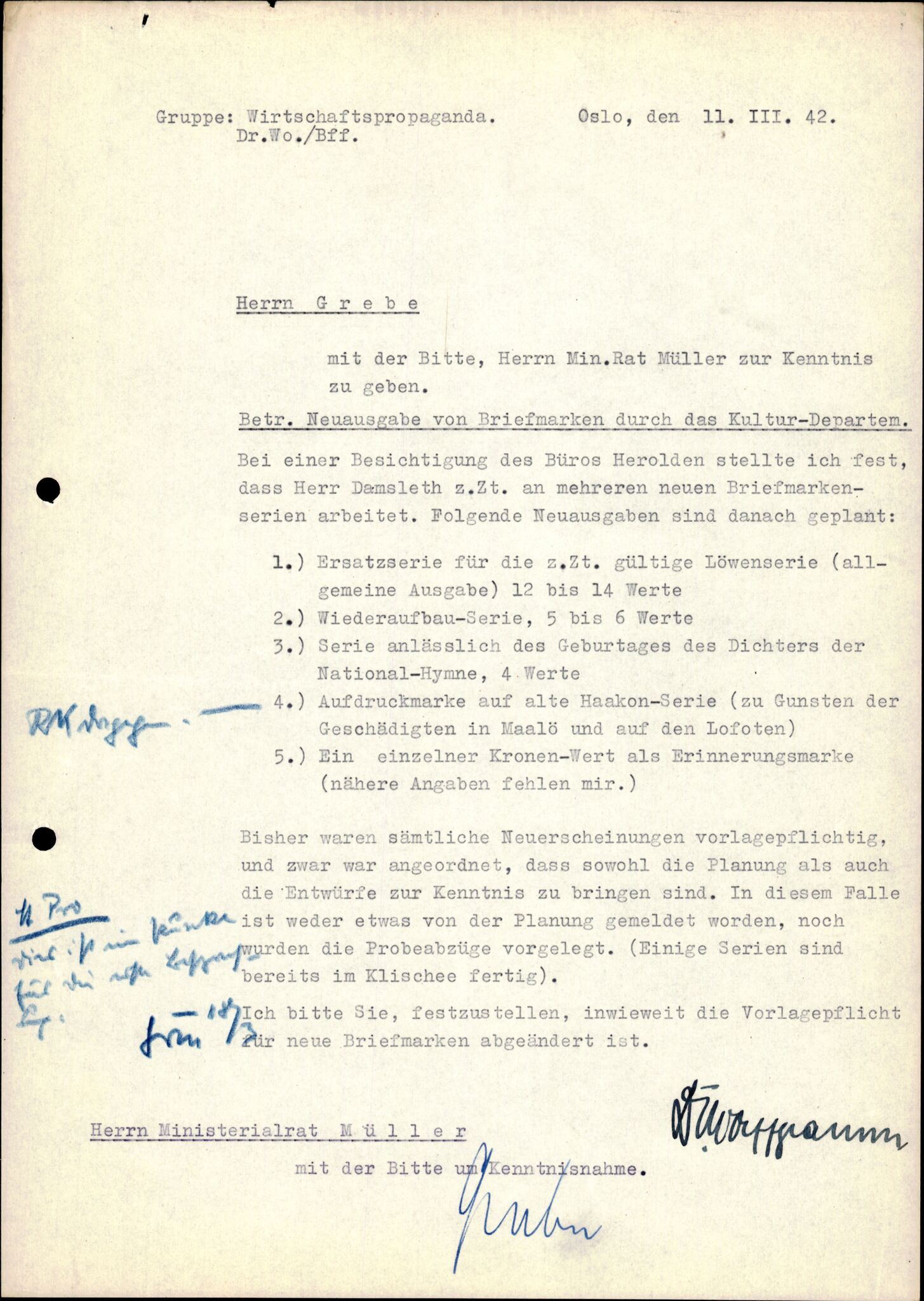 Forsvarets Overkommando. 2 kontor. Arkiv 11.4. Spredte tyske arkivsaker, AV/RA-RAFA-7031/D/Dar/Darb/L0006: Reichskommissariat., 1941-1945, p. 240