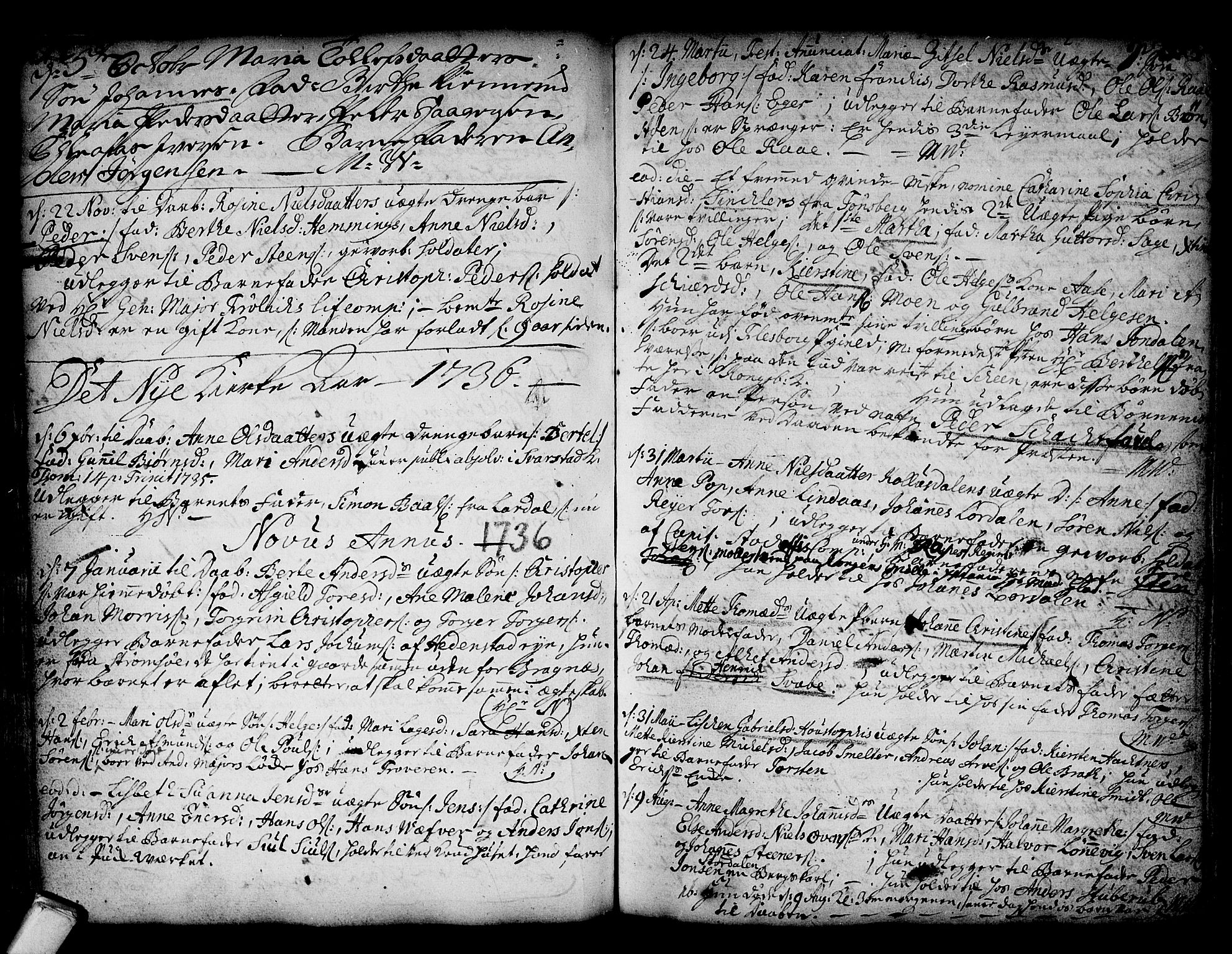 Kongsberg kirkebøker, SAKO/A-22/F/Fa/L0002: Parish register (official) no. I 2, 1721-1743, p. 212-213