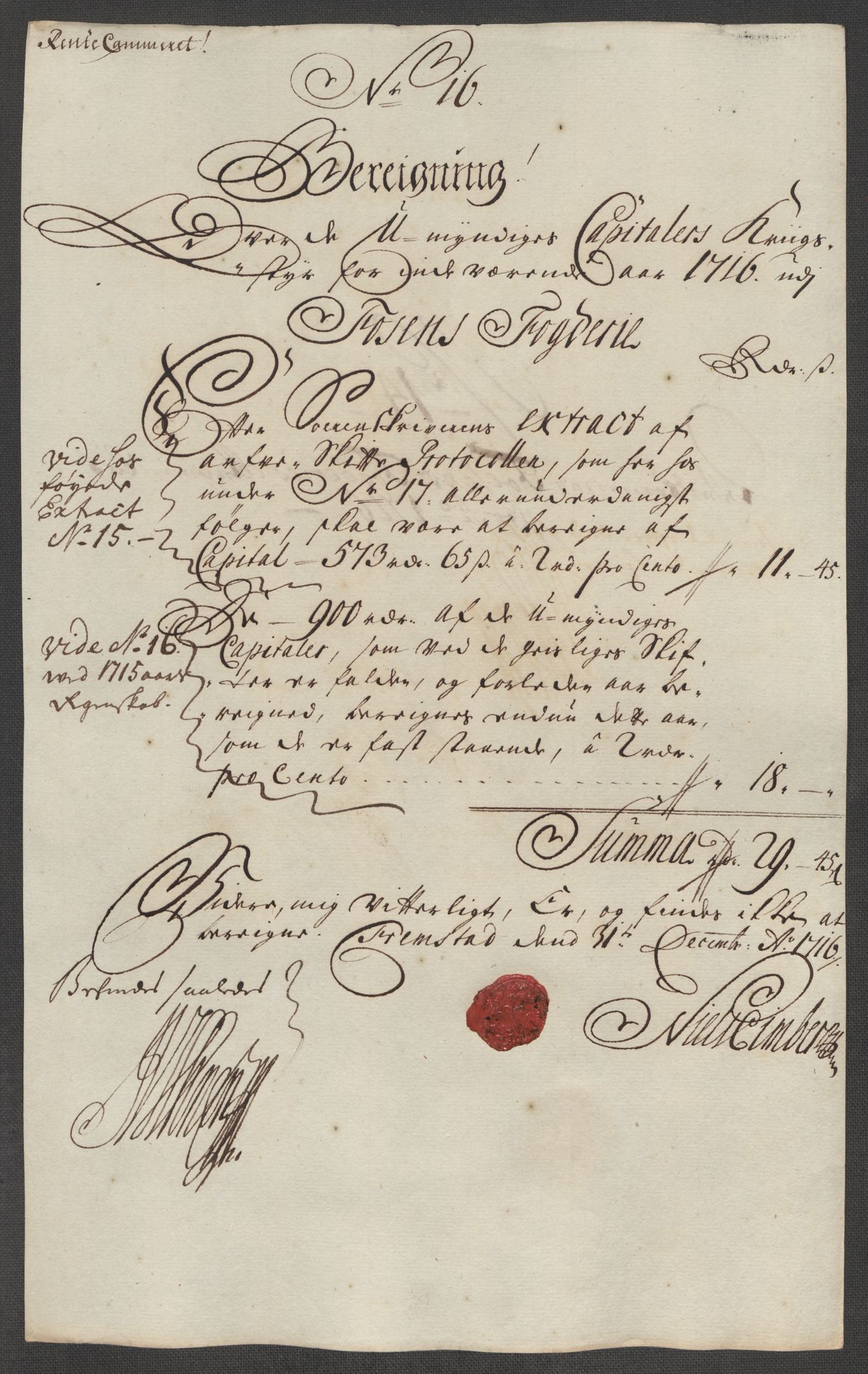 Rentekammeret inntil 1814, Reviderte regnskaper, Fogderegnskap, AV/RA-EA-4092/R57/L3864: Fogderegnskap Fosen, 1716, p. 143