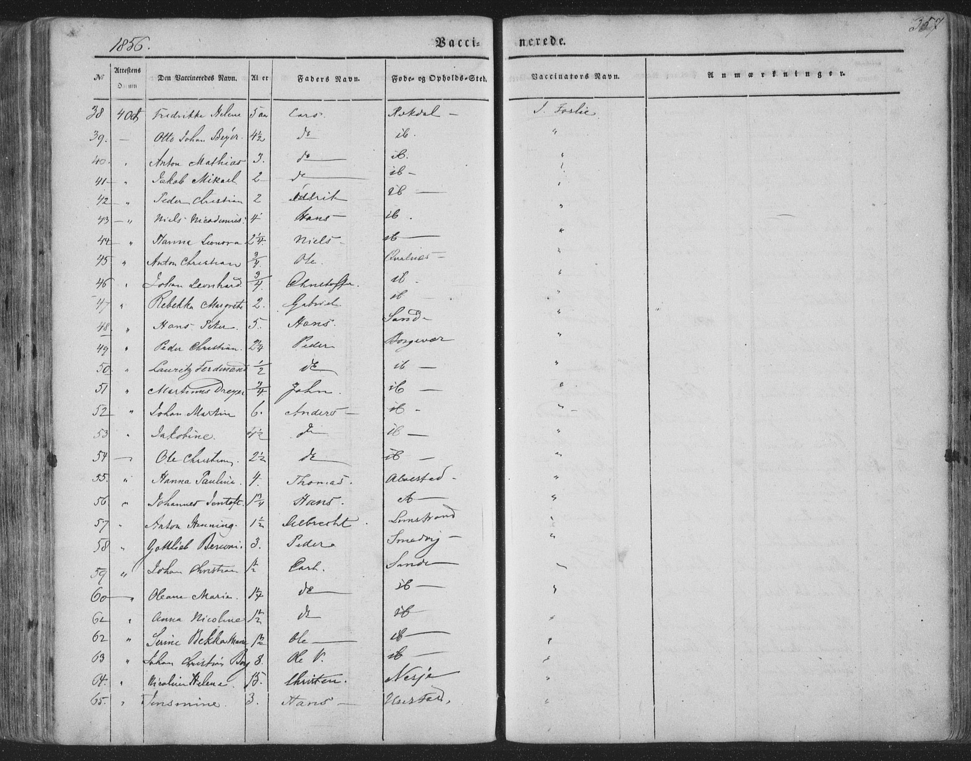 Ministerialprotokoller, klokkerbøker og fødselsregistre - Nordland, AV/SAT-A-1459/880/L1131: Parish register (official) no. 880A05, 1844-1868, p. 357