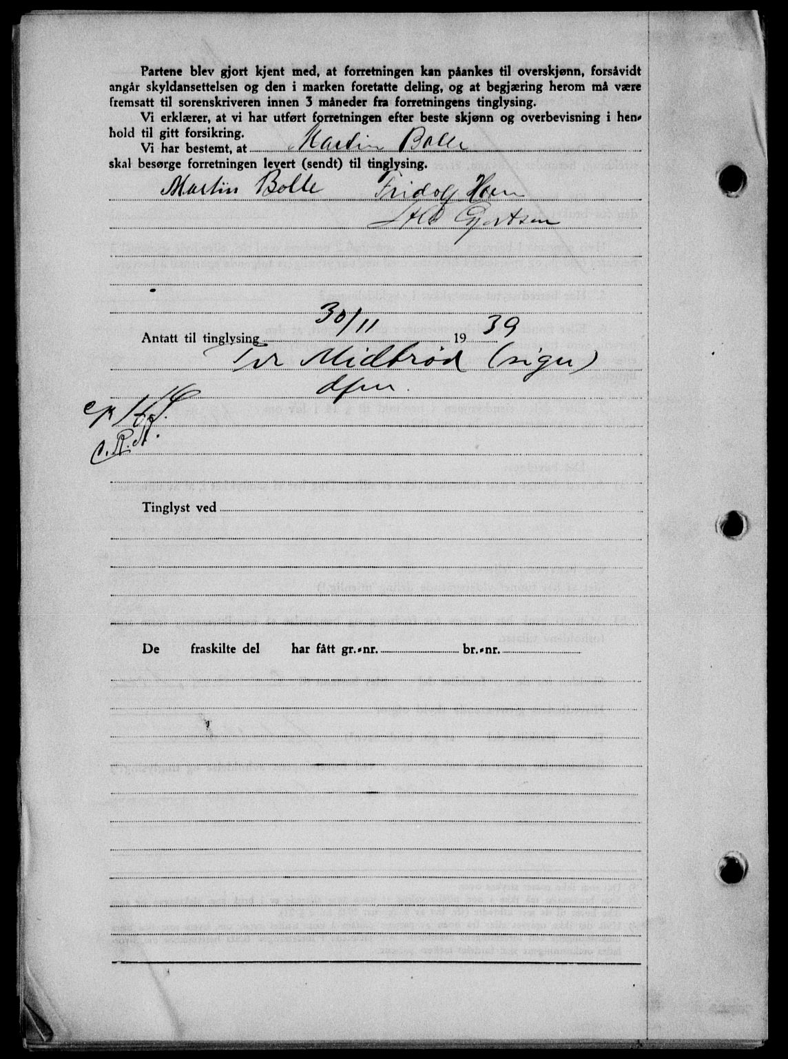 Lofoten sorenskriveri, SAT/A-0017/1/2/2C/L0006a: Mortgage book no. 6a, 1939-1939, Diary no: : 2617/1939