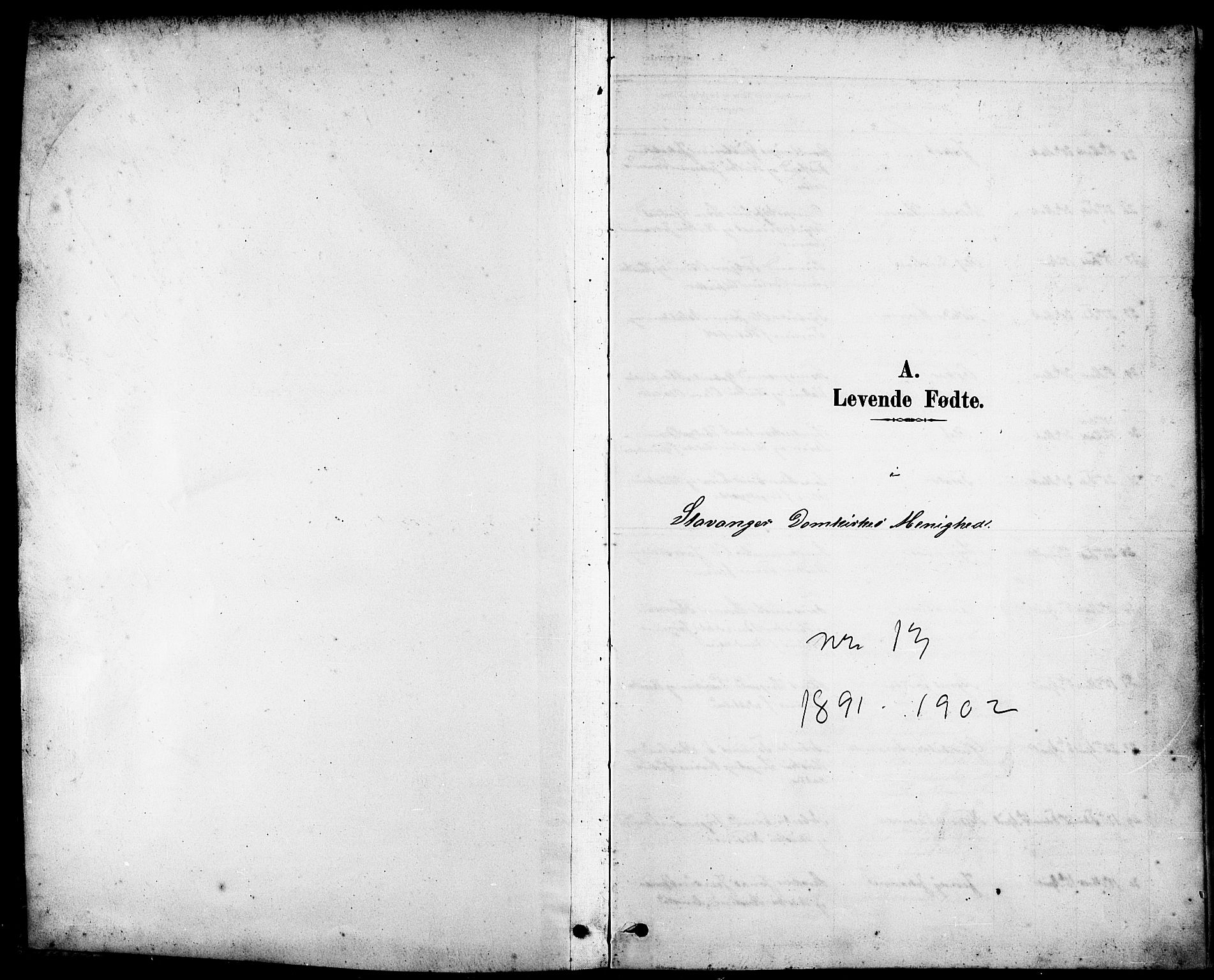 Domkirken sokneprestkontor, SAST/A-101812/001/30/30BB/L0016: Parish register (copy) no. B 16, 1891-1902