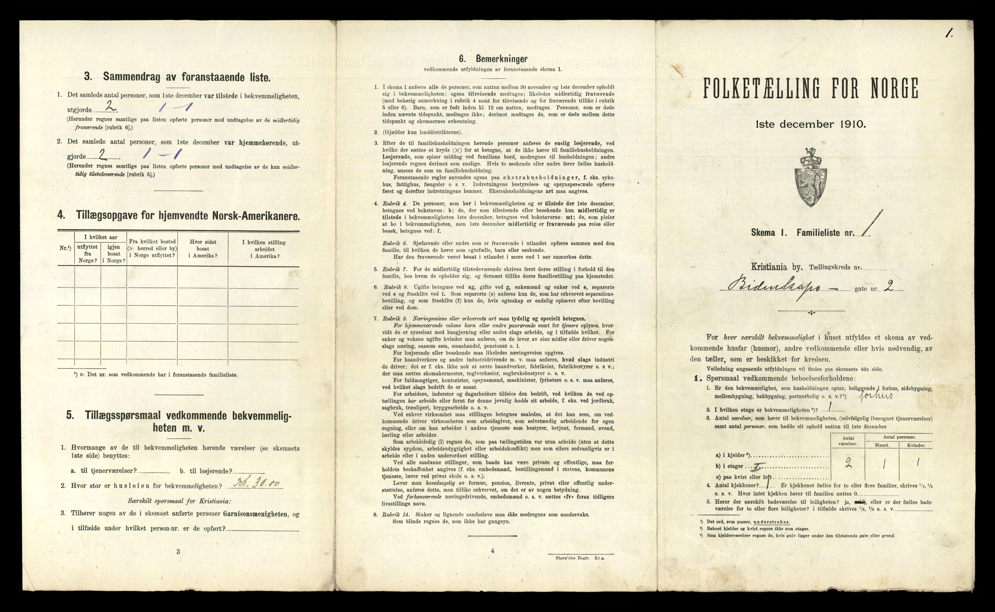 RA, 1910 census for Kristiania, 1910, p. 5437