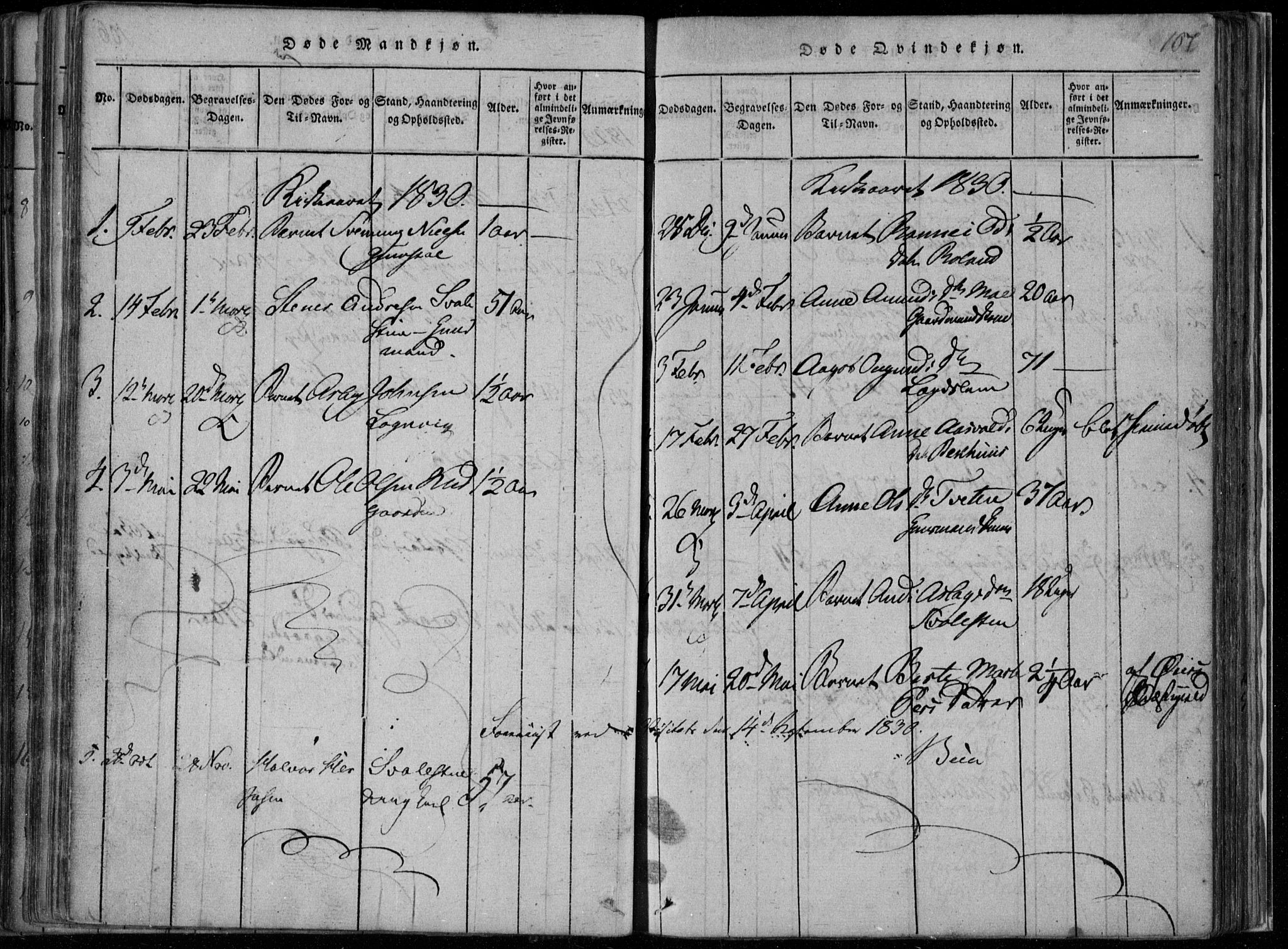 Rauland kirkebøker, SAKO/A-292/F/Fa/L0001: Parish register (official) no. 1, 1814-1859, p. 107