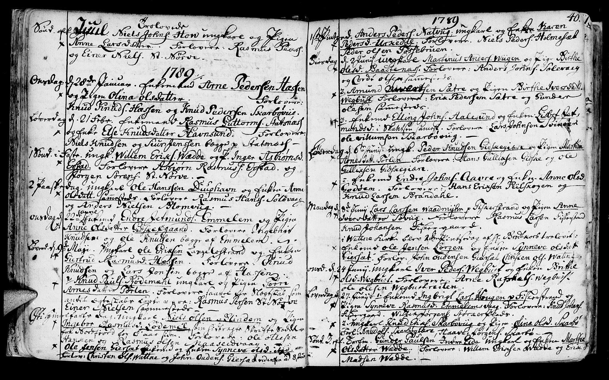 Ministerialprotokoller, klokkerbøker og fødselsregistre - Møre og Romsdal, SAT/A-1454/528/L0392: Parish register (official) no. 528A03, 1762-1800, p. 40