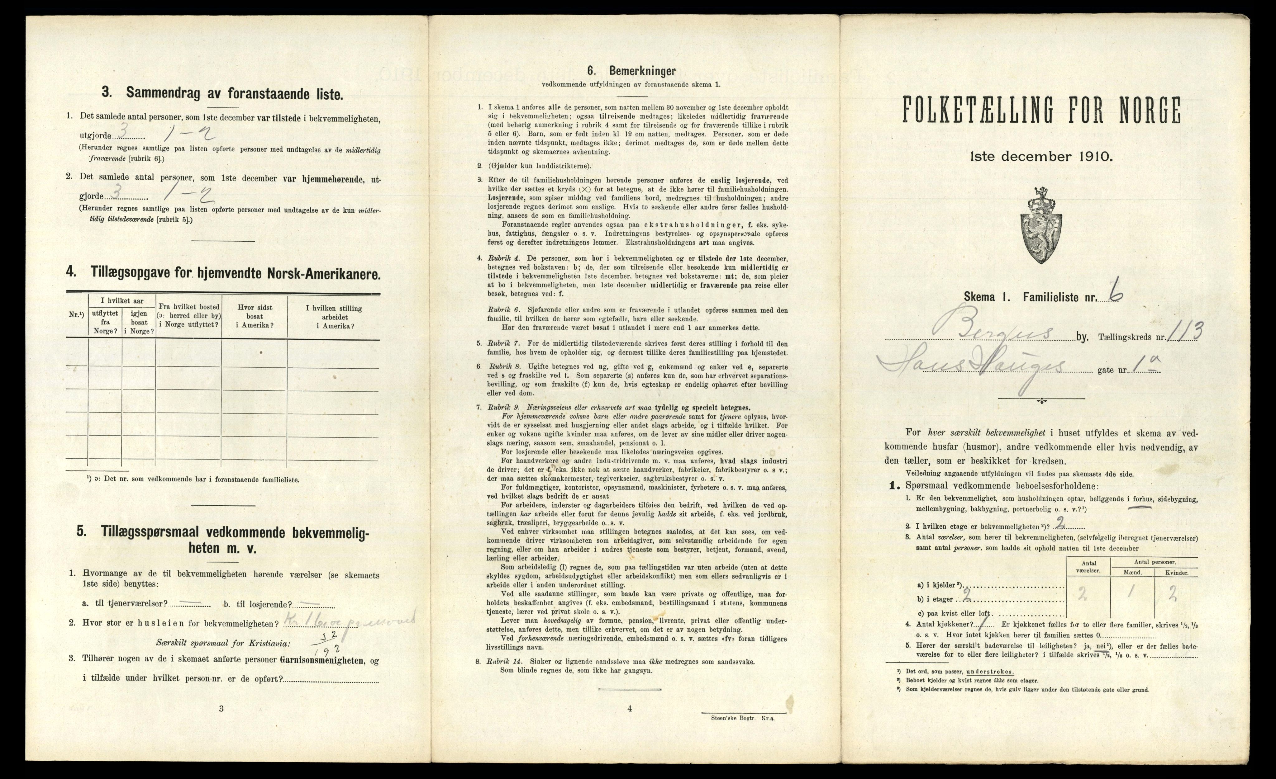 RA, 1910 census for Bergen, 1910, p. 39293