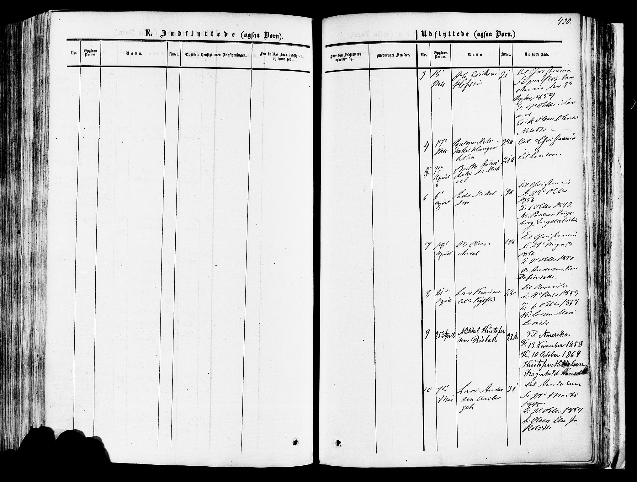 Vang prestekontor, Hedmark, SAH/PREST-008/H/Ha/Haa/L0013: Parish register (official) no. 13, 1855-1879, p. 420