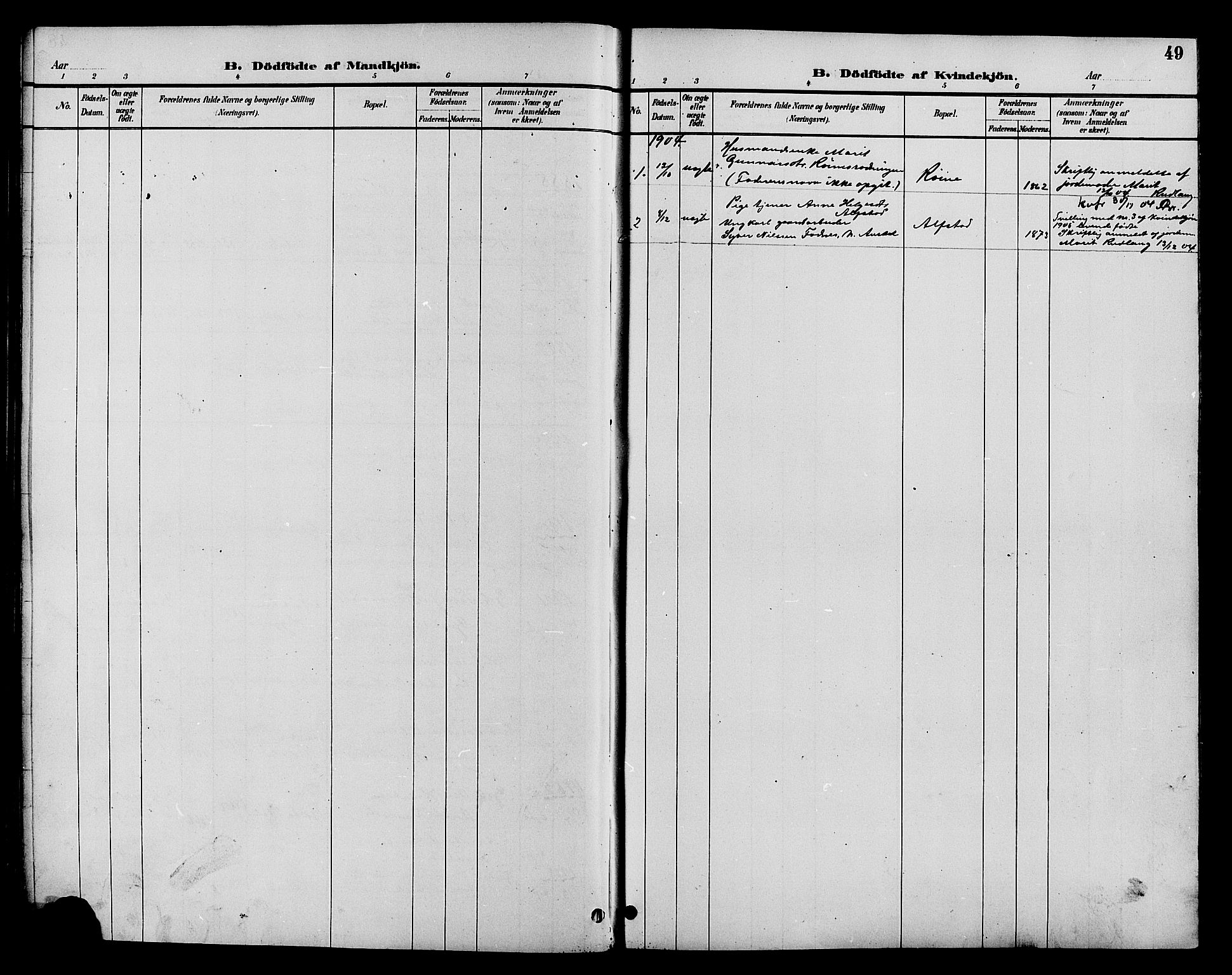 Øystre Slidre prestekontor, AV/SAH-PREST-138/H/Ha/Hab/L0004: Parish register (copy) no. 4, 1887-1907, p. 49