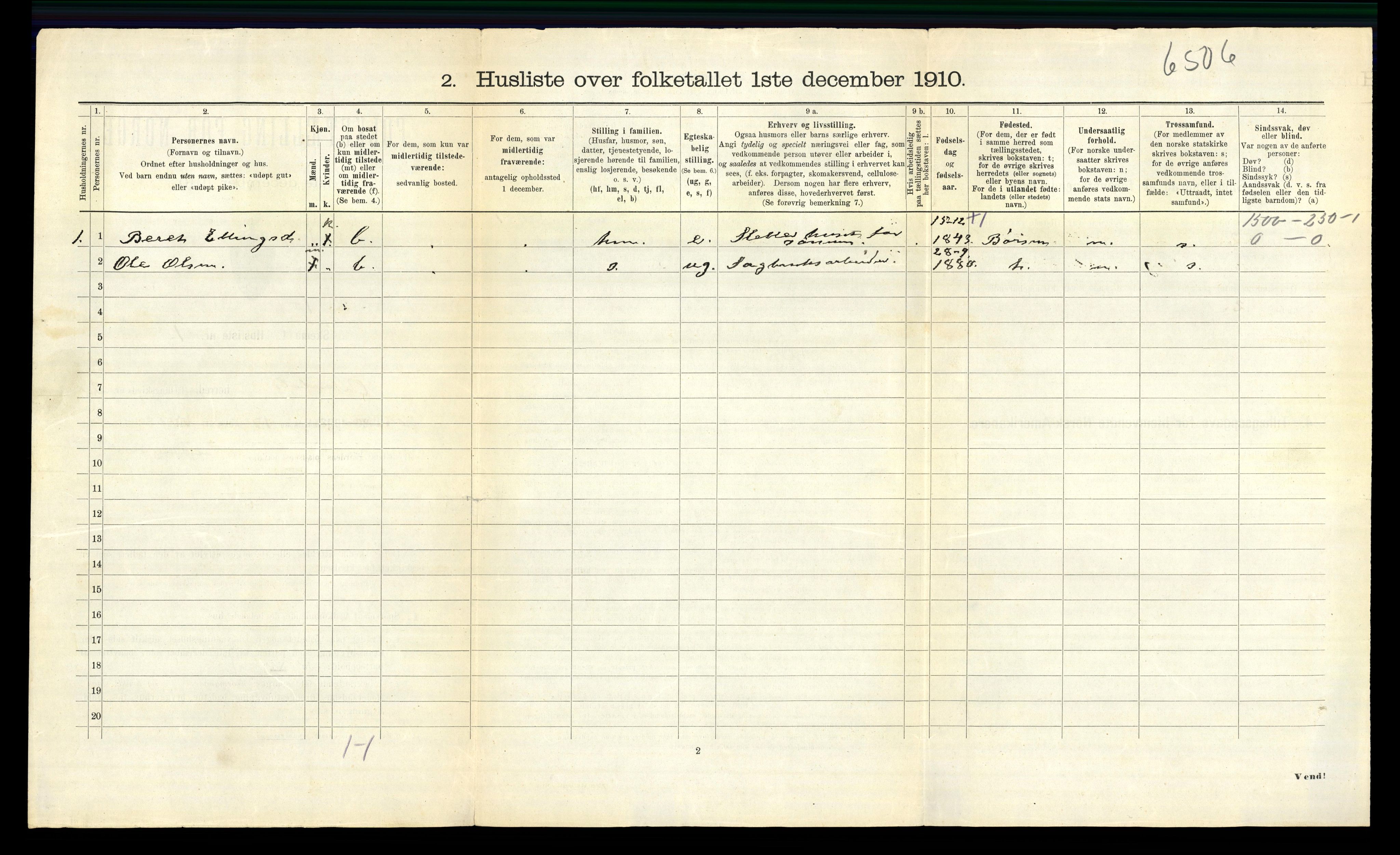 RA, 1910 census for Orkdal, 1910, p. 610