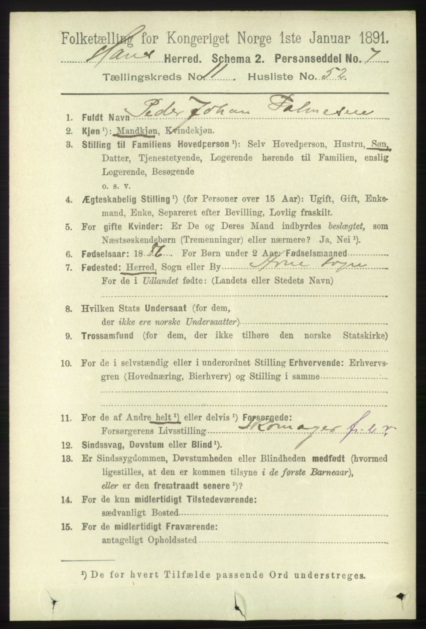 RA, 1891 census for 1250 Haus, 1891, p. 5183