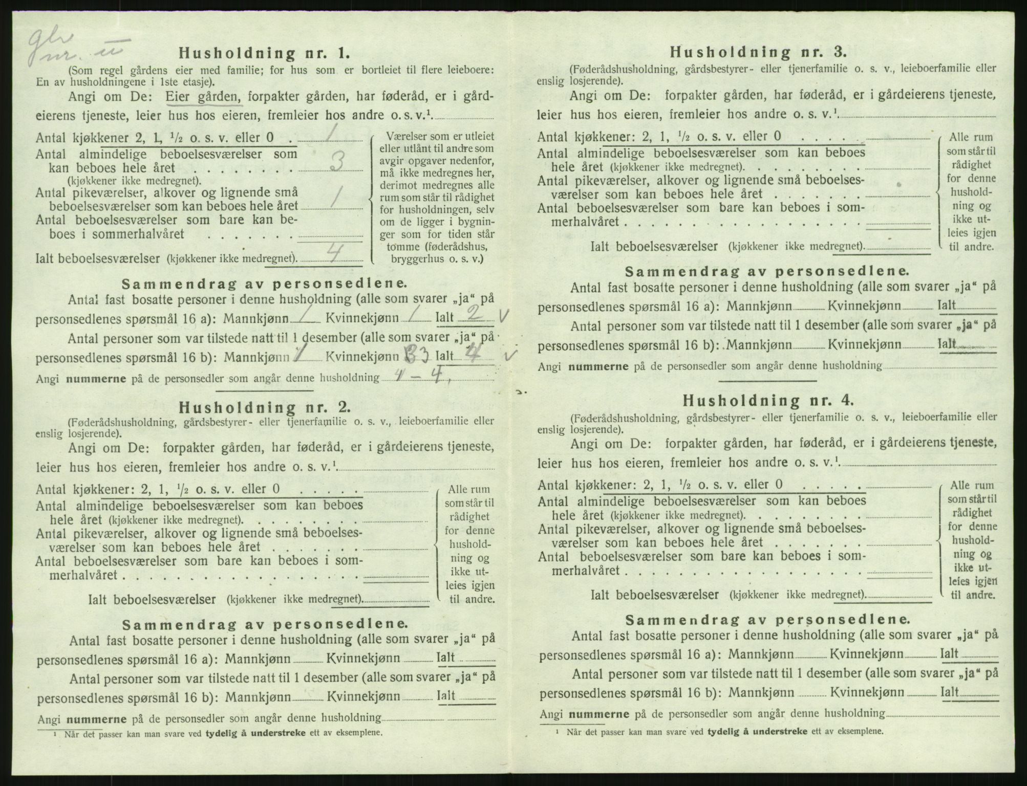 SAK, 1920 census for Vigmostad, 1920, p. 58