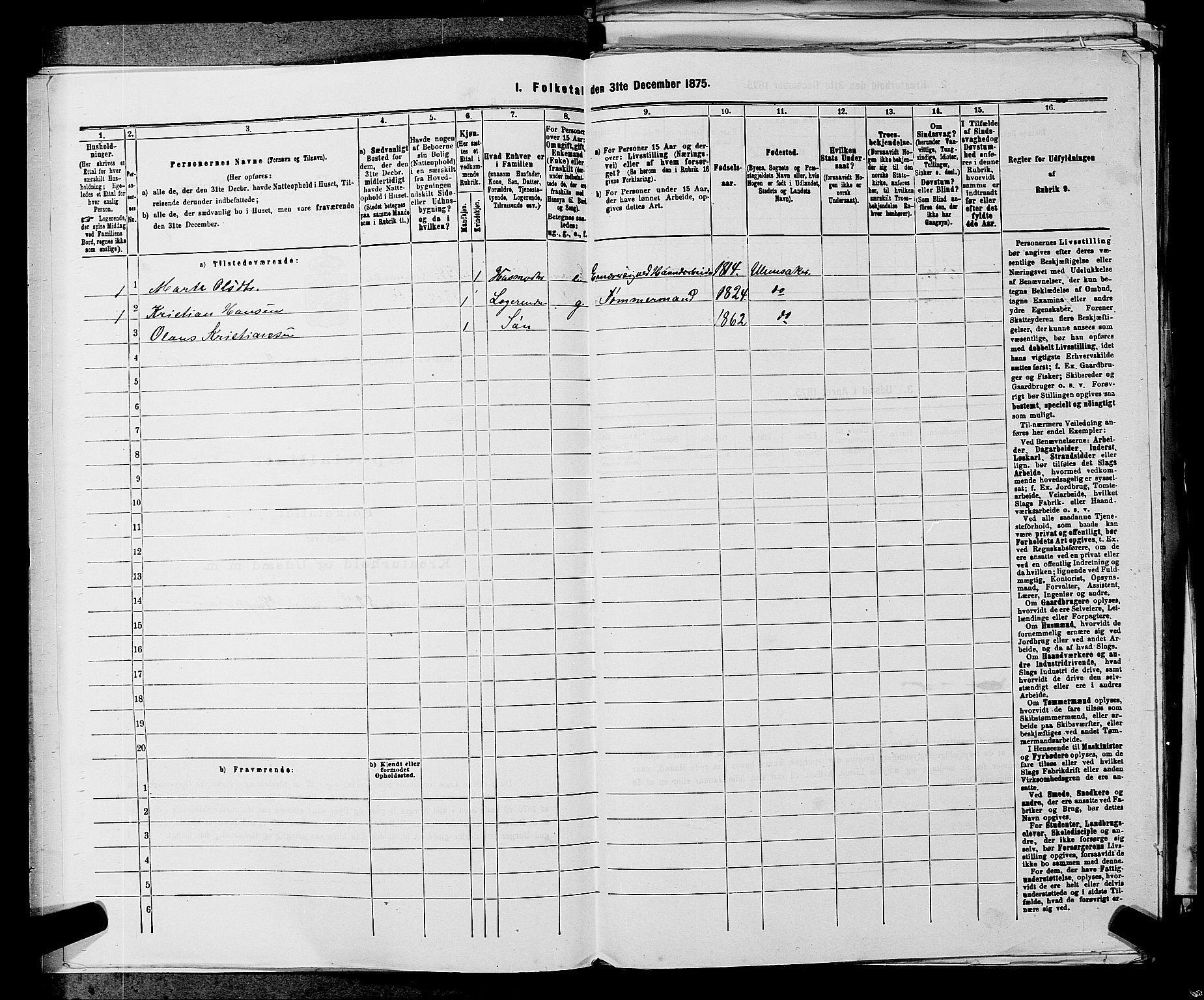 RA, 1875 census for 0238P Nannestad, 1875, p. 409