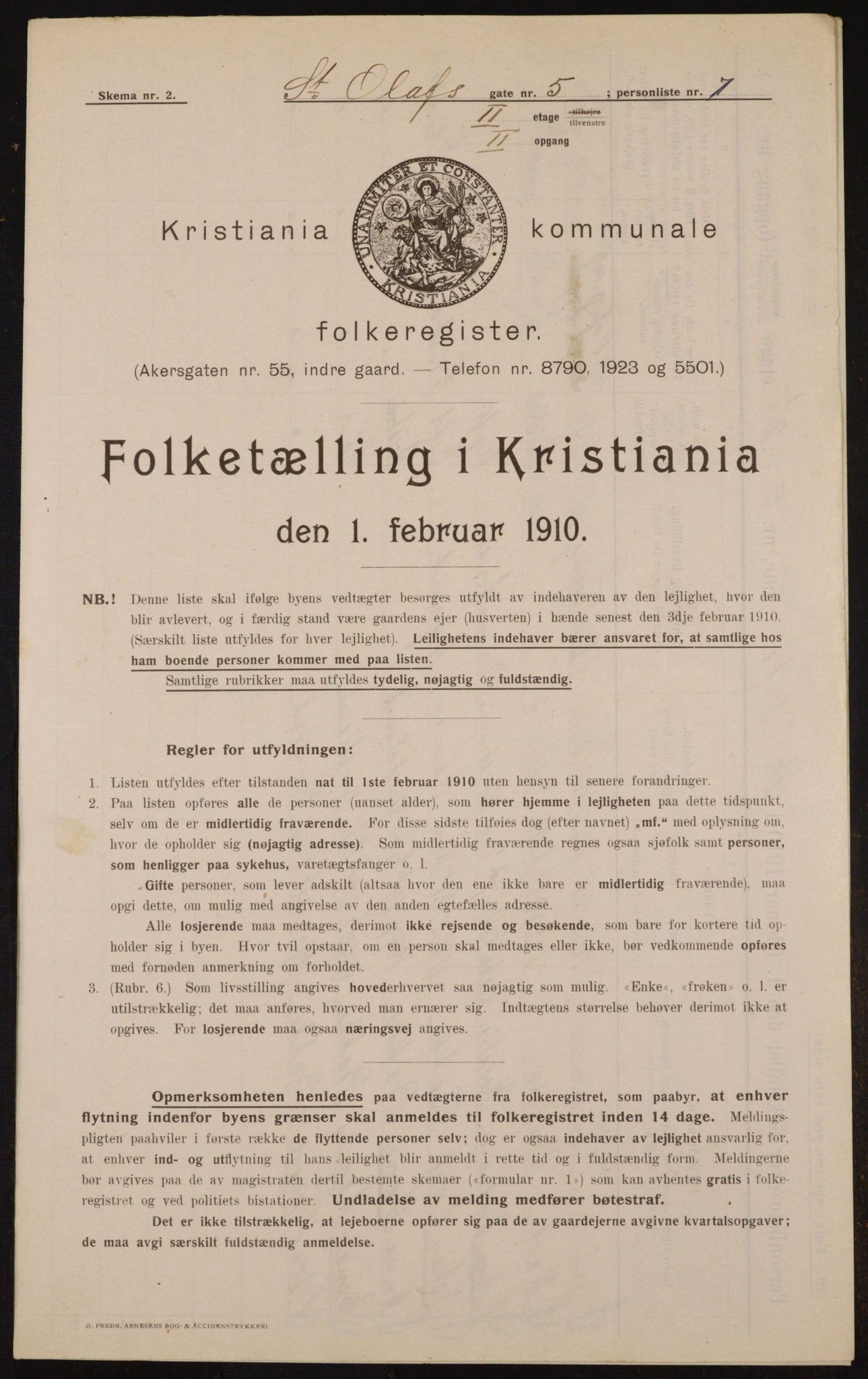 OBA, Municipal Census 1910 for Kristiania, 1910, p. 84114